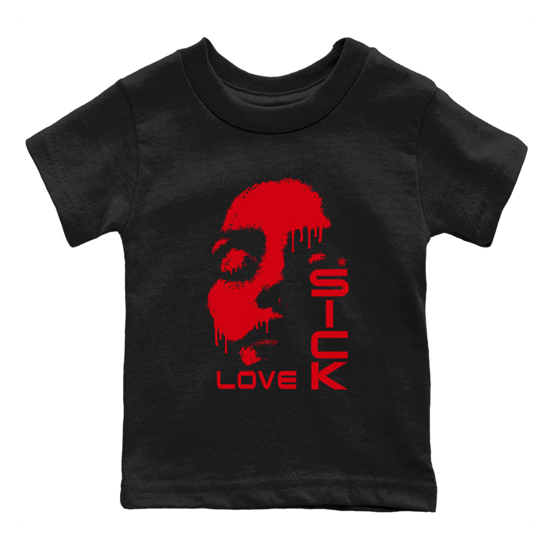 AE 1 Bred shirts to match jordans Love Sick sneaker match tees AE 1 Bred match shoes to clothes Drip Gear Zone Youth Baby Black 2 tee