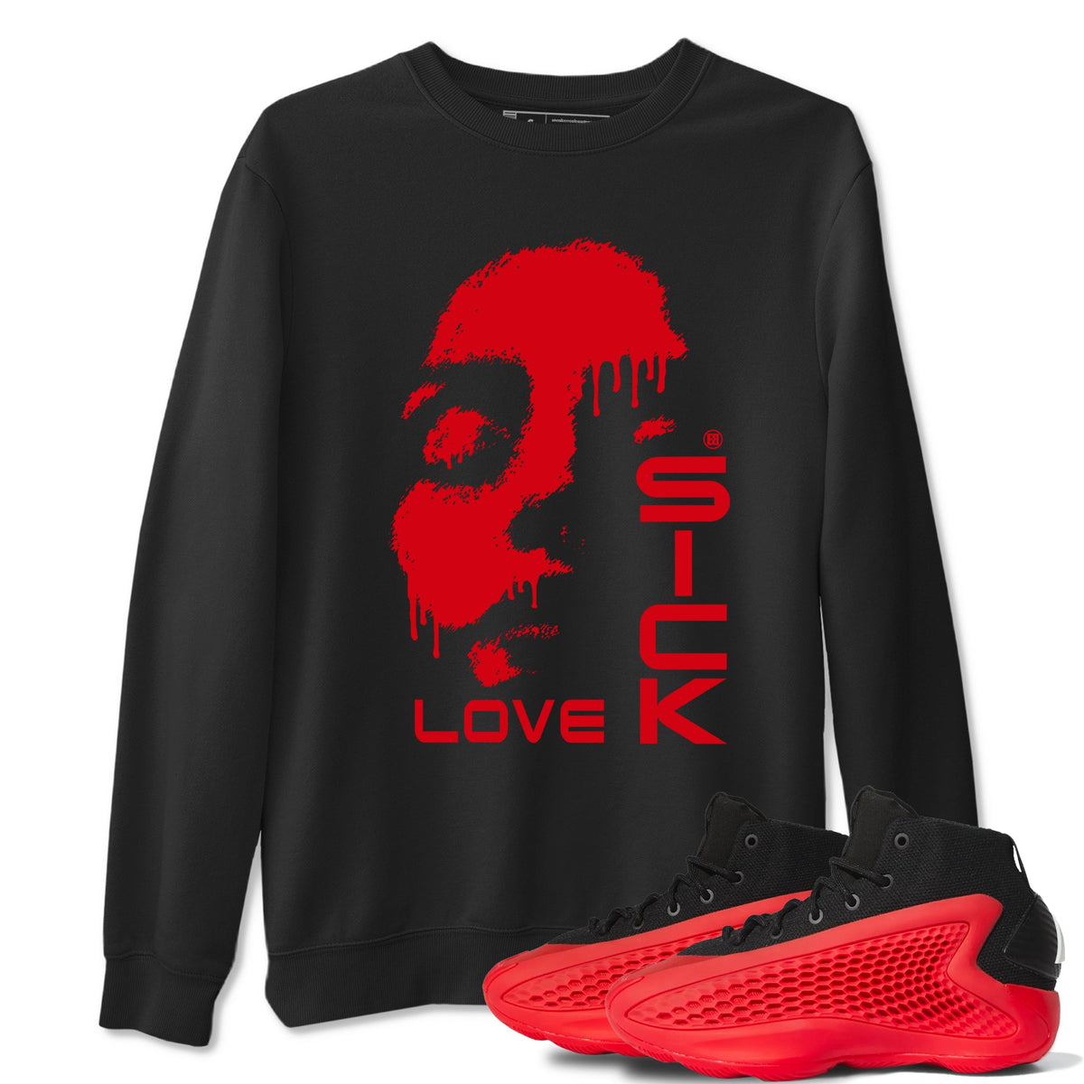 AE 1 Bred shirts to match jordans Love Sick sneaker match tees AE 1 Bred match shoes to clothes Drip Gear Zone unisex cotton Black 1 shirts