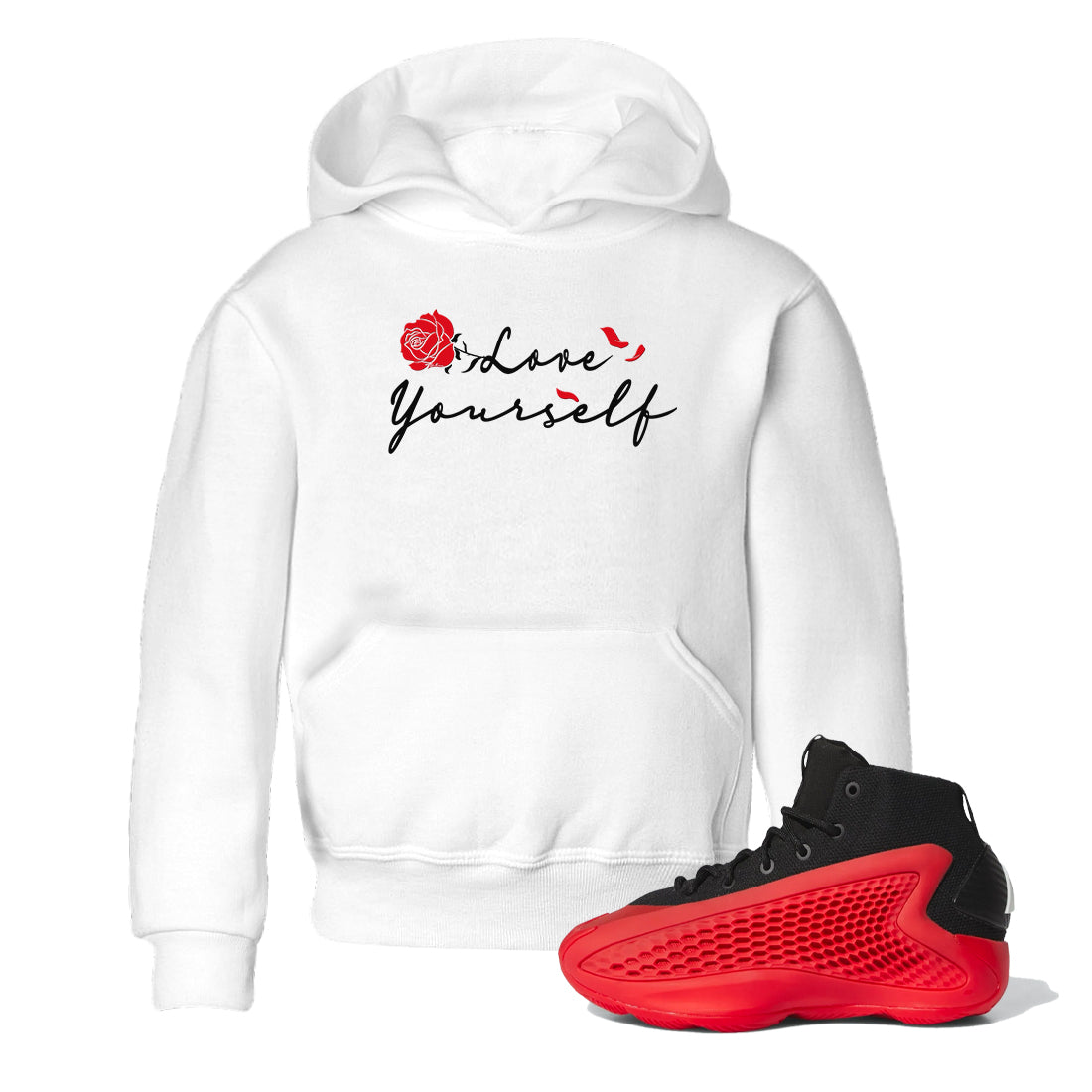 AE 1 Bred shirts to match jordans Love Yourself sneaker match tees AE 1 Bred match shoes to clothes Drip Gear Zone Youth Baby White 1 tee