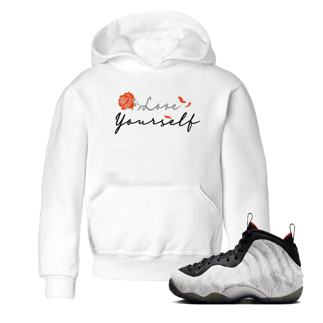 Foams One Jin shirts to match jordans Love Yourself sneaker match tees Foams One Jin match shoes to clothes Drip Gear Zone Youth Baby White 1 tee