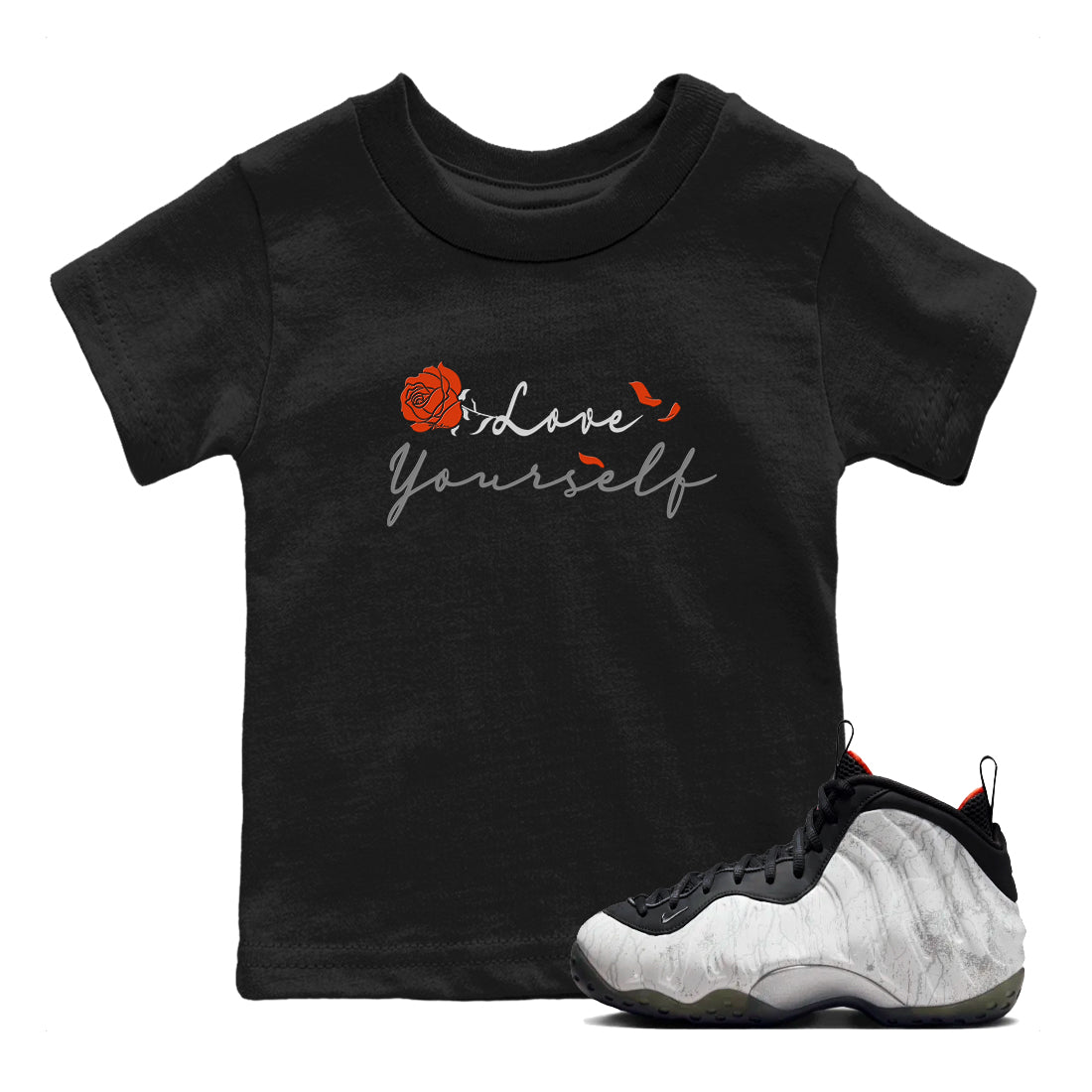 Foams One Jin shirts to match jordans Love Yourself sneaker match tees Foams One Jin match shoes to clothes Drip Gear Zone Youth Baby Black 1 tee