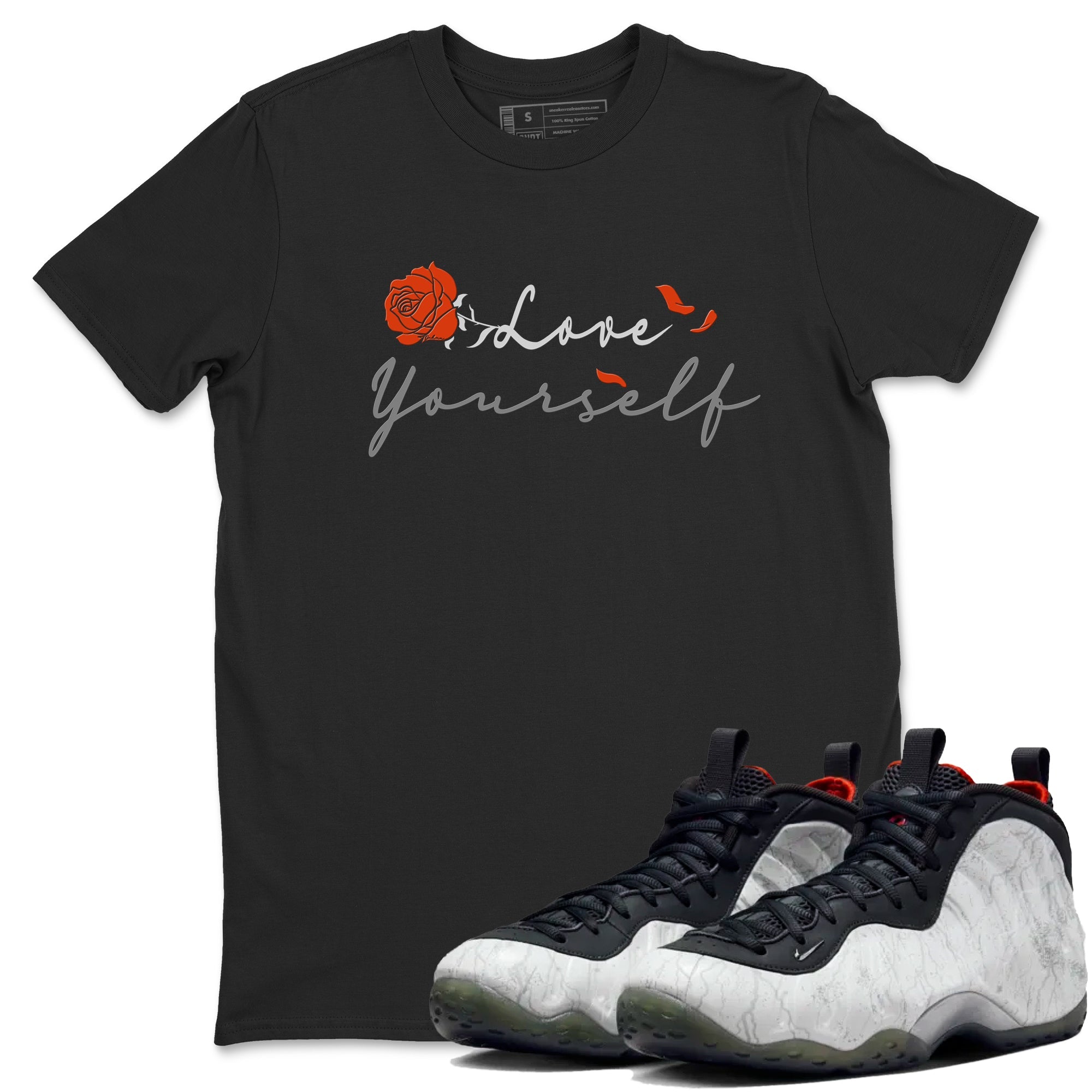 Foams One Jin shirts to match jordans Love Yourself sneaker match tees Foams One Jin match shoes to clothes Drip Gear Zone unisex cotton Black 1 shirts