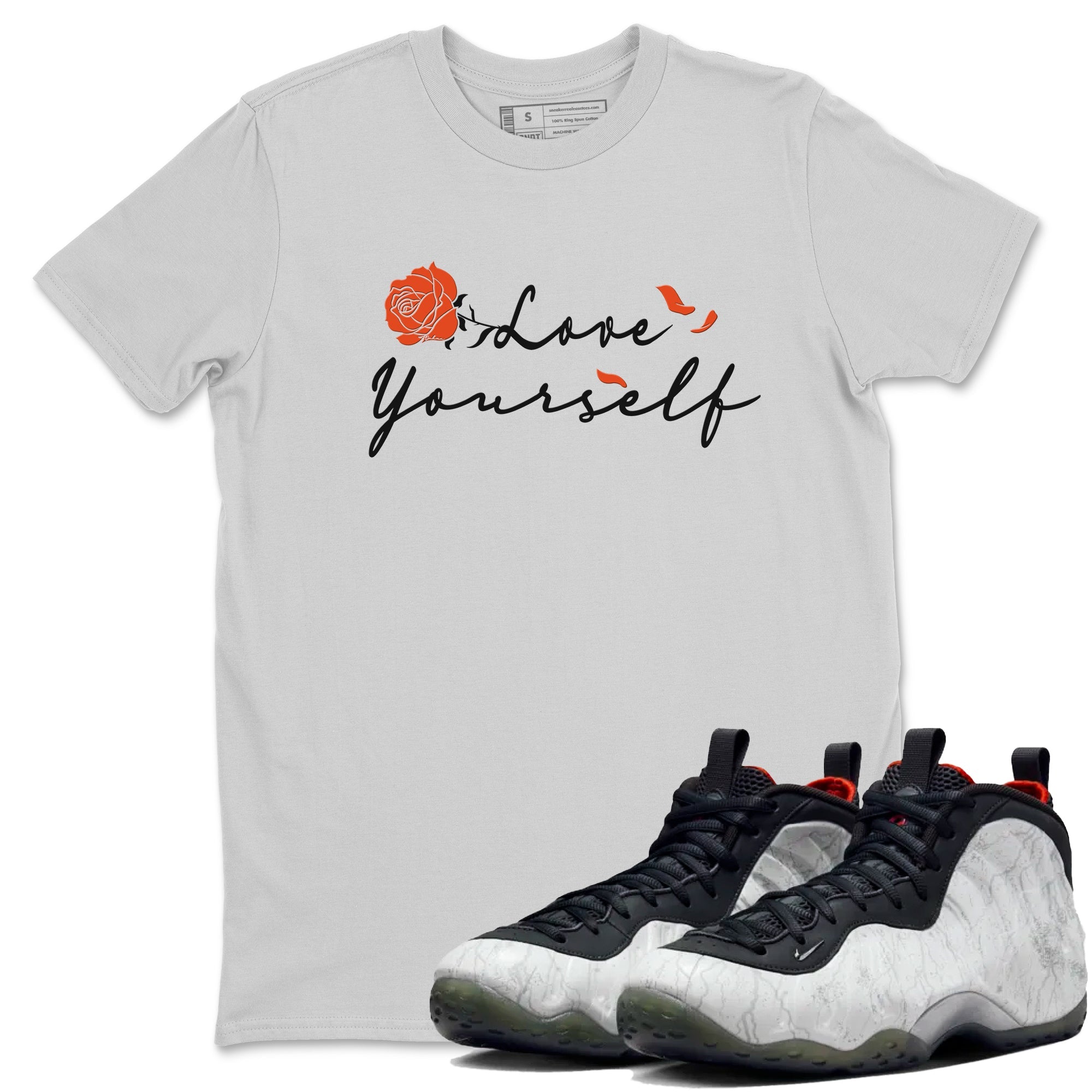 Foams One Jin shirts to match jordans Love Yourself sneaker match tees Foams One Jin match shoes to clothes Drip Gear Zone unisex cotton Silver 1 shirts