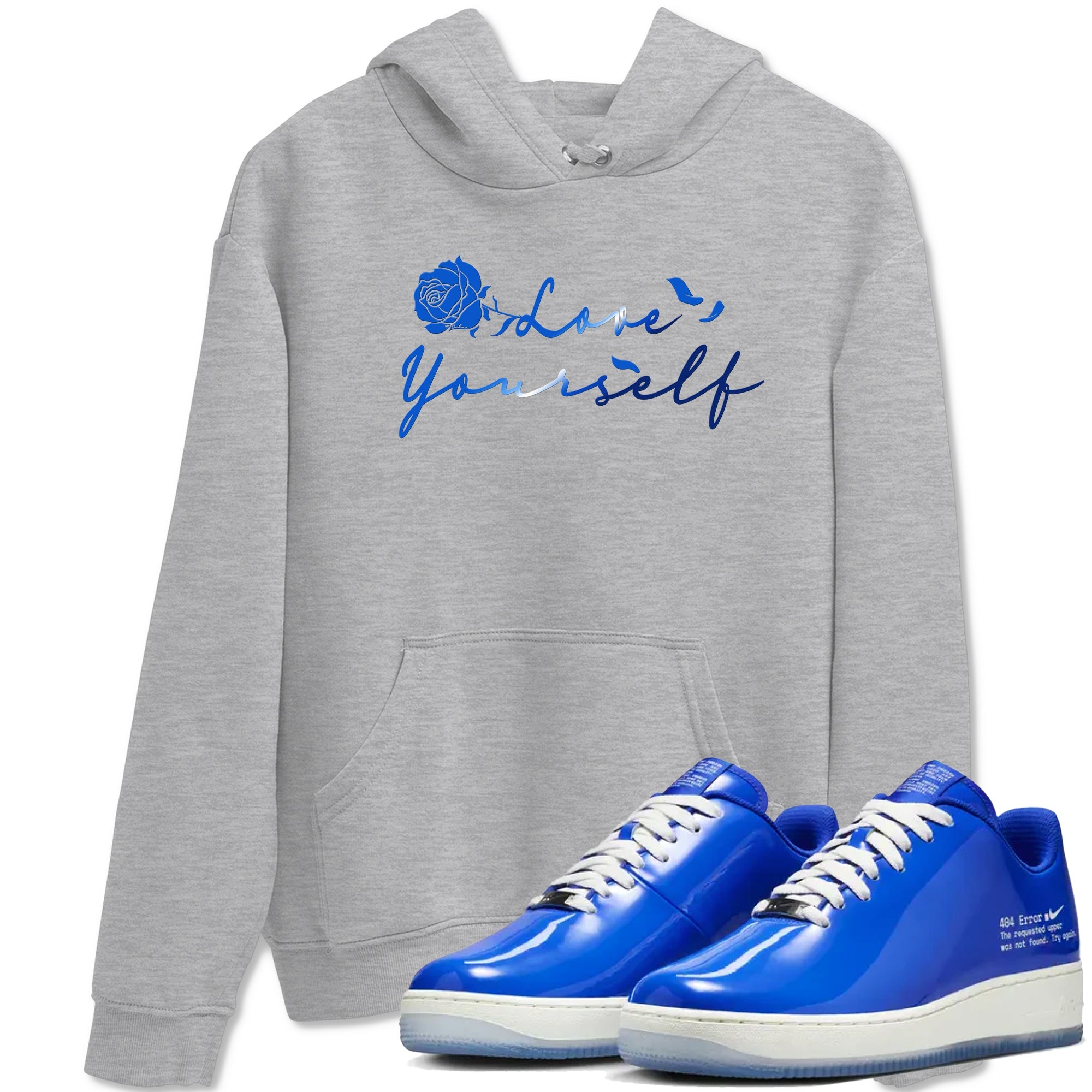 Air Force 1 404 Error shirt to match jordans Love Yourself sneaker tees Air Force 1 404 Error Drip Gear Zone unisex cotton Heather Grey 1 crew neck shirt