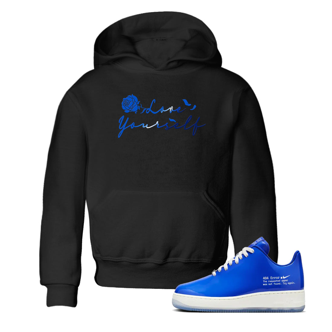 Air Force 1 404 Error shirt to match jordans Love Yourself sneaker tees Air Force 1 404 Error Drip Gear Zone baby toddler Black 1 cotton Shirt