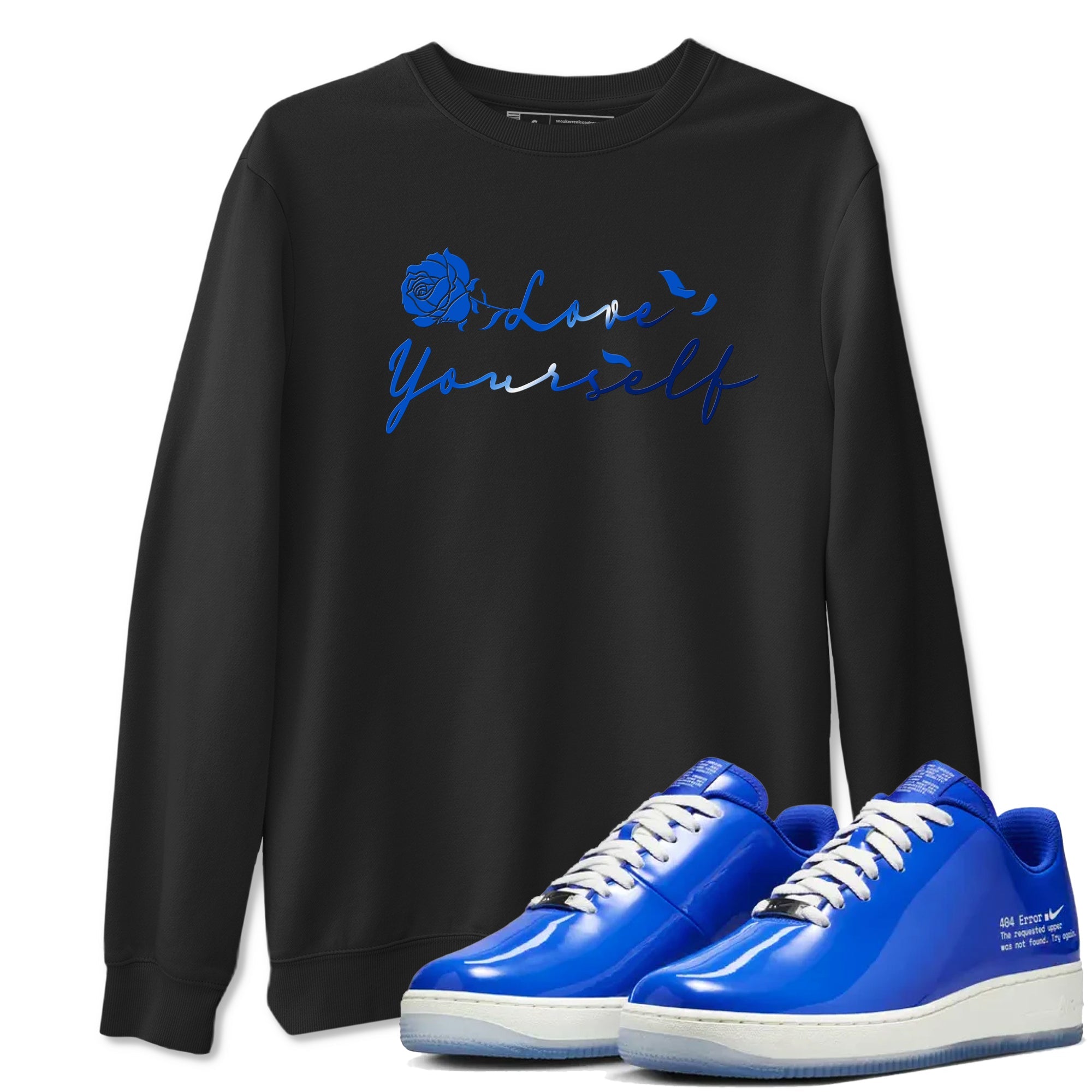Air Force 1 404 Error shirt to match jordans Love Yourself sneaker tees Air Force 1 404 Error Drip Gear Zone unisex cotton Black 1 crew neck shirt