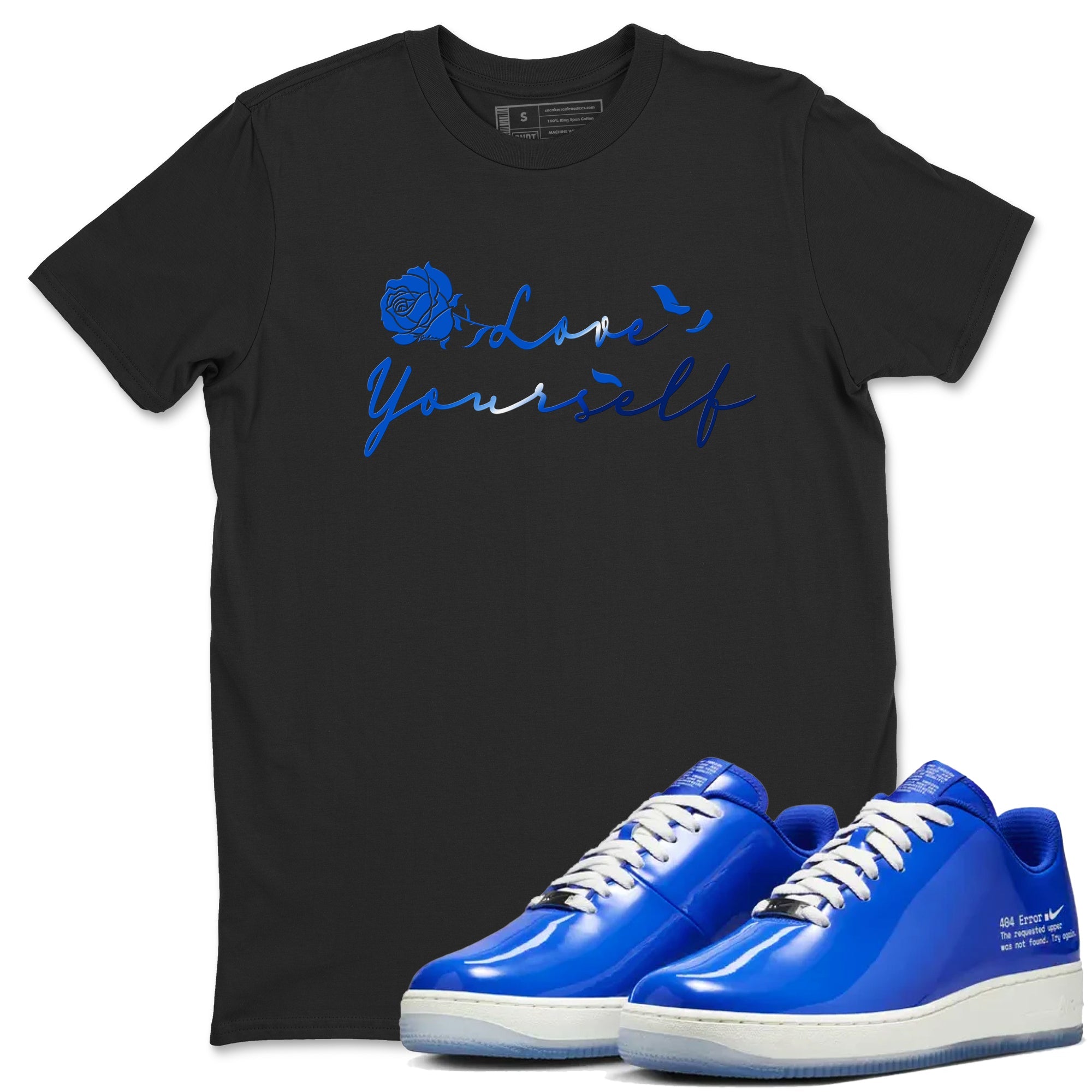 Air Force 1 404 Error shirt to match jordans Love Yourself sneaker tees Air Force 1 404 Error Drip Gear Zone unisex cotton Black 1 crew neck shirt