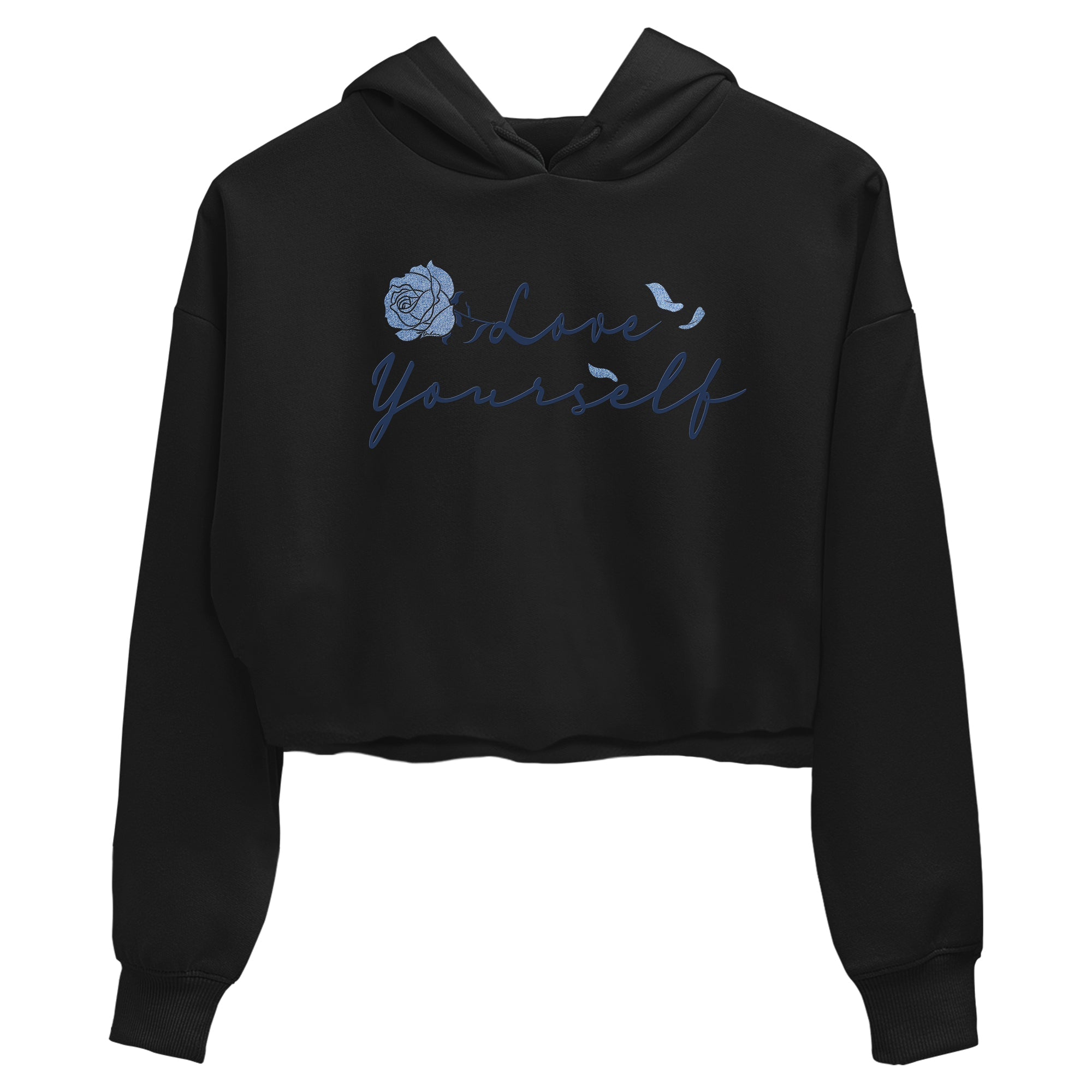 AJ 1 Denim shirts to match jordans Love Yourself sneaker match tees Air Jordan 1 Denim Drip Gear Zone streetwear brand Black 2 crop tee