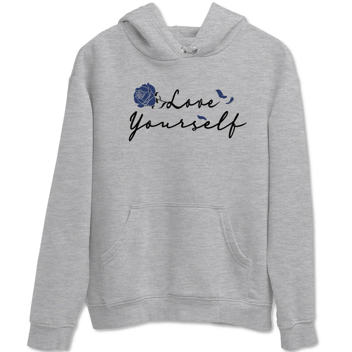 1s Midnight Navy shirts to match jordans Love Yourself sneaker match tees Air Jordan 1 Midnight Navy match shoes to clothes Drip Gear Zone unisex cotton Heather Grey 2 shirts