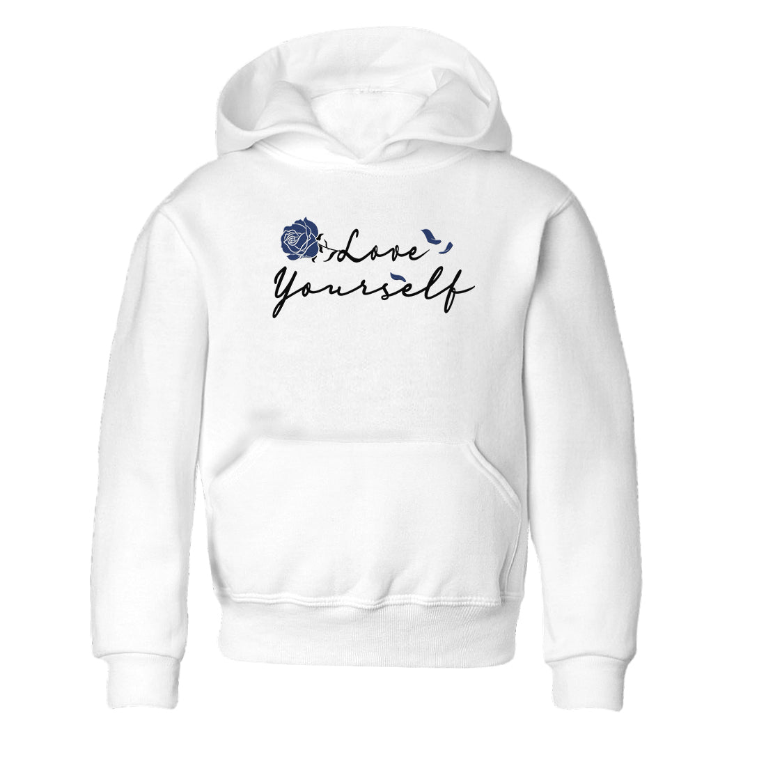 1s Midnight Navy shirts to match jordans Love Yourself sneaker match tees Air Jordan 1 Midnight Navy match shoes to clothes Drip Gear Zone Youth Baby White 2 tee