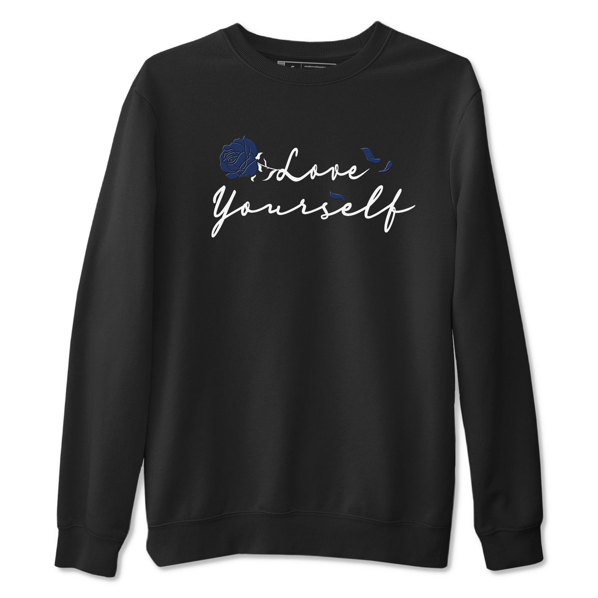 1s Midnight Navy shirts to match jordans Love Yourself sneaker match tees Air Jordan 1 Midnight Navy match shoes to clothes Drip Gear Zone unisex cotton Black 2 shirts