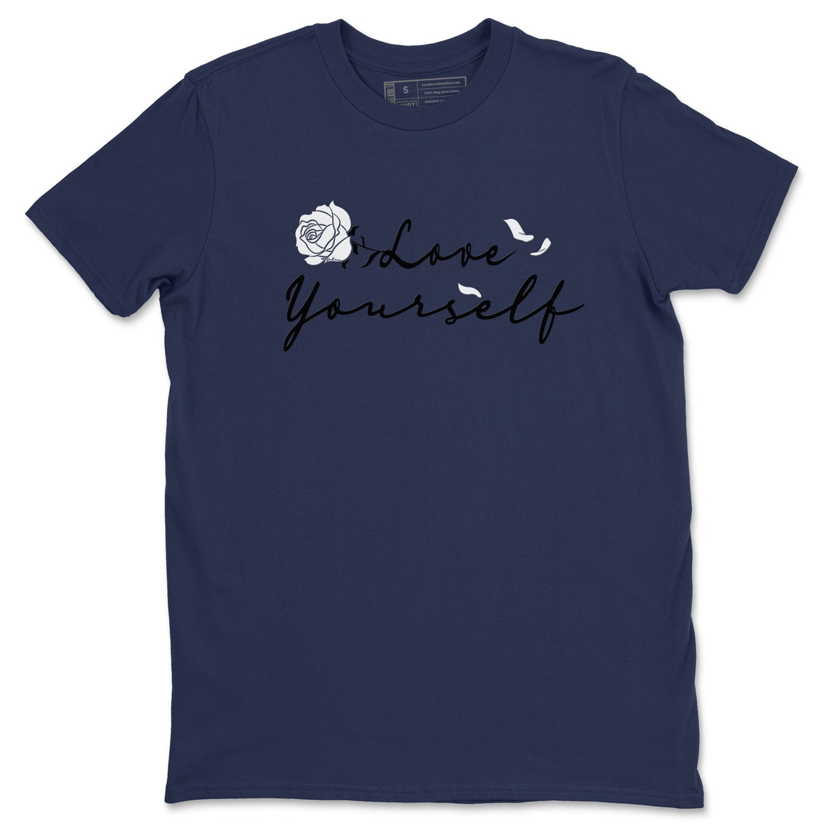 1s Midnight Navy shirts to match jordans Love Yourself sneaker match tees Air Jordan 1 Midnight Navy match shoes to clothes Drip Gear Zone unisex cotton Navy 2 shirts