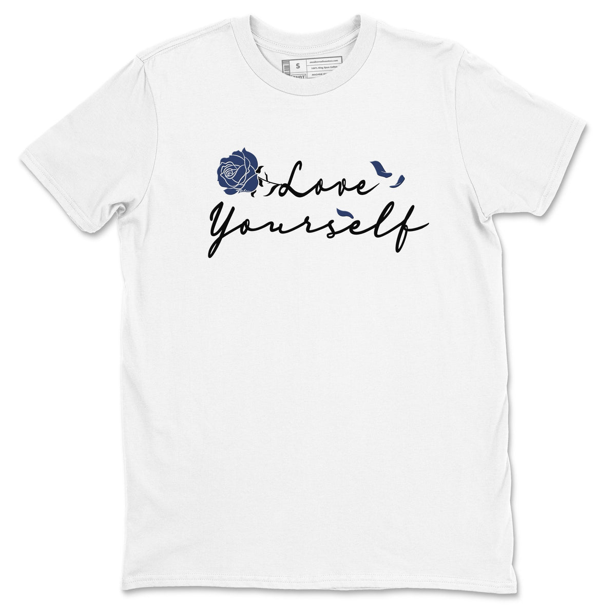 1s Midnight Navy shirts to match jordans Love Yourself sneaker match tees Air Jordan 1 Midnight Navy match shoes to clothes Drip Gear Zone unisex cotton White 2 shirts