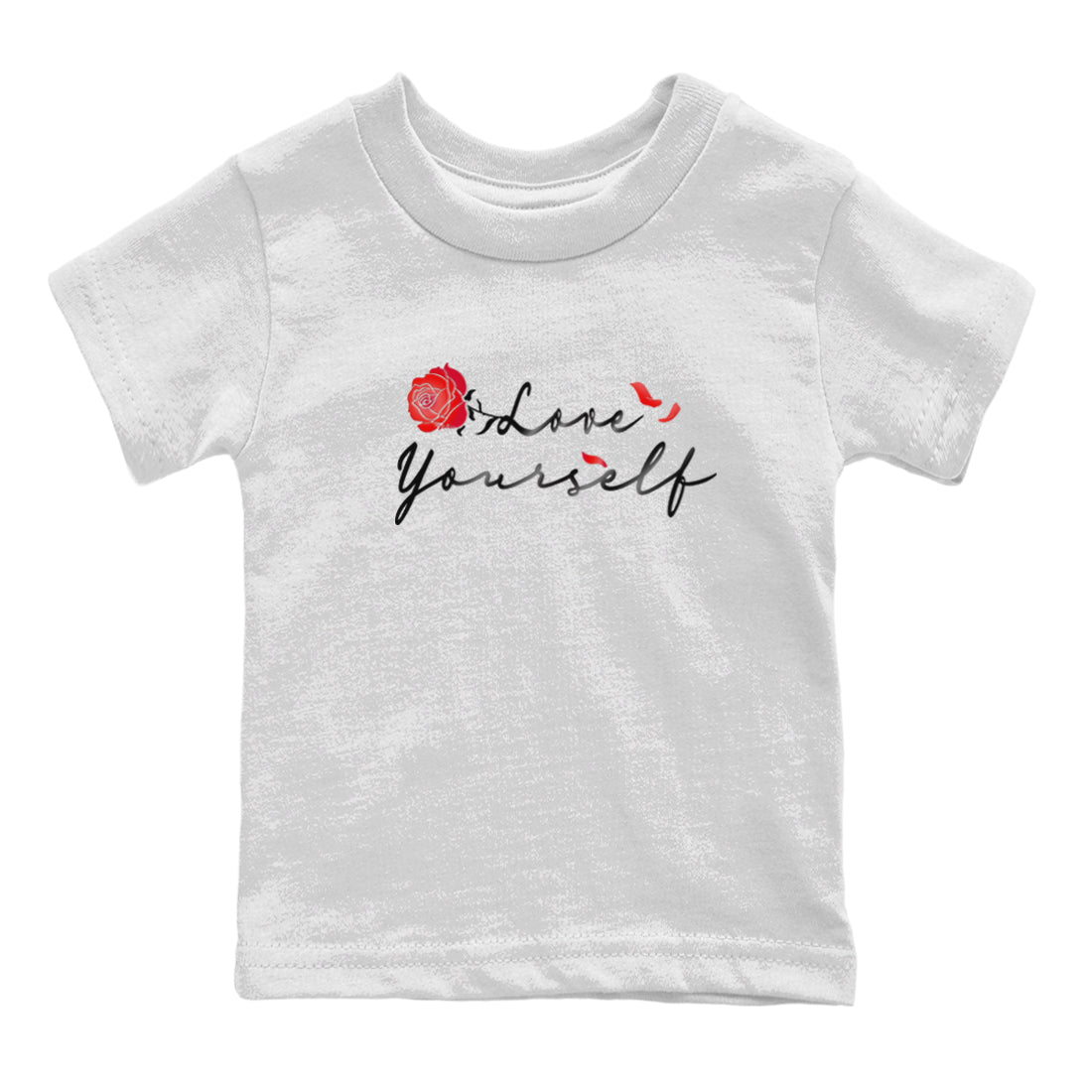 Jordan 1 High OG Satin Bred shirt to match jordans Love Yourself sneaker tees Air Jordan 1 Satin Bred Drip Gear Zone Casual Crew Neck T-Shirt Baby Toddler White 2 T-Shirt