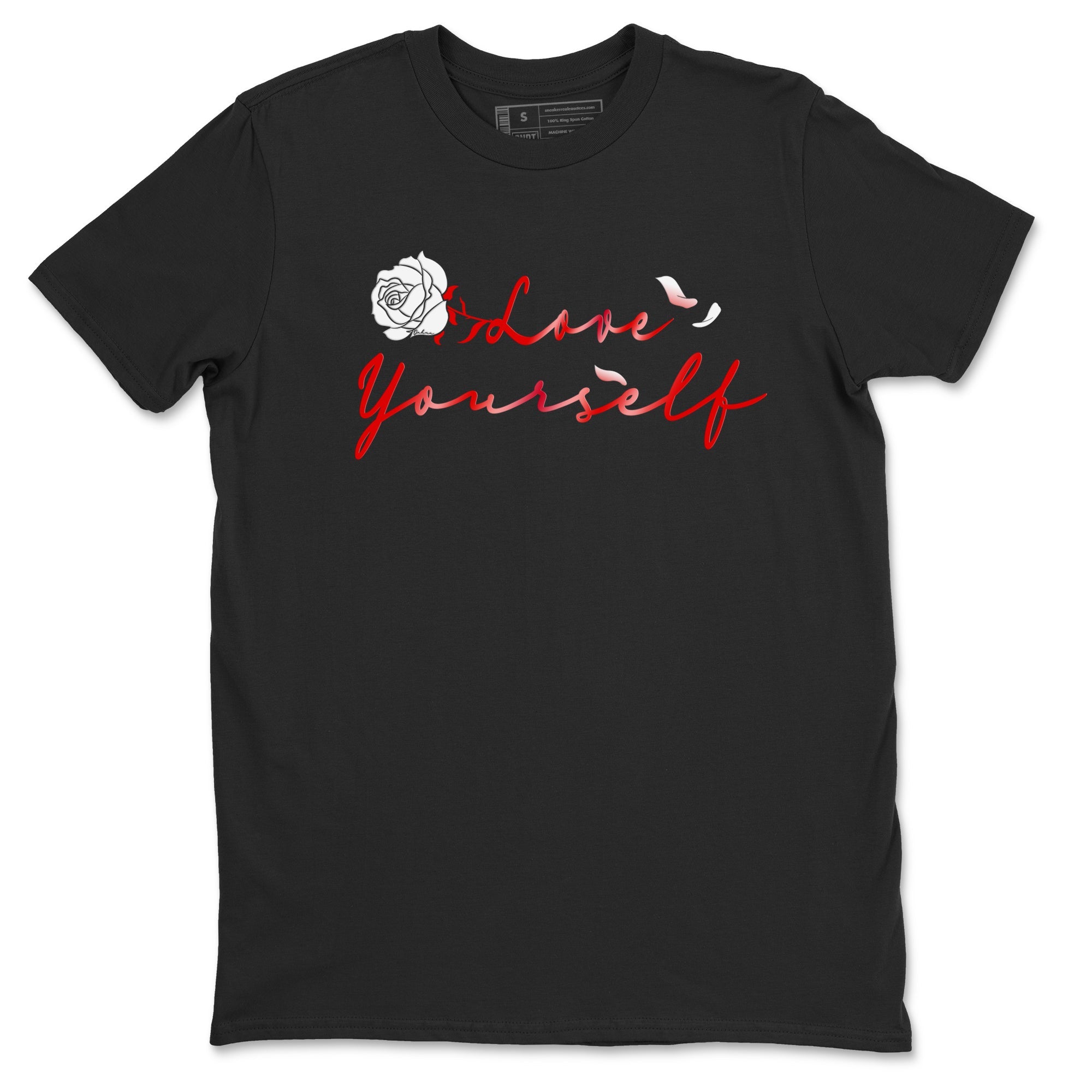 Jordan 1 High OG Satin Bred shirt to match jordans Love Yourself sneaker tees Air Jordan 1 Satin Bred Drip Gear Zone Casual Crew Neck T-Shirt Unisex Black 2 T-Shirt