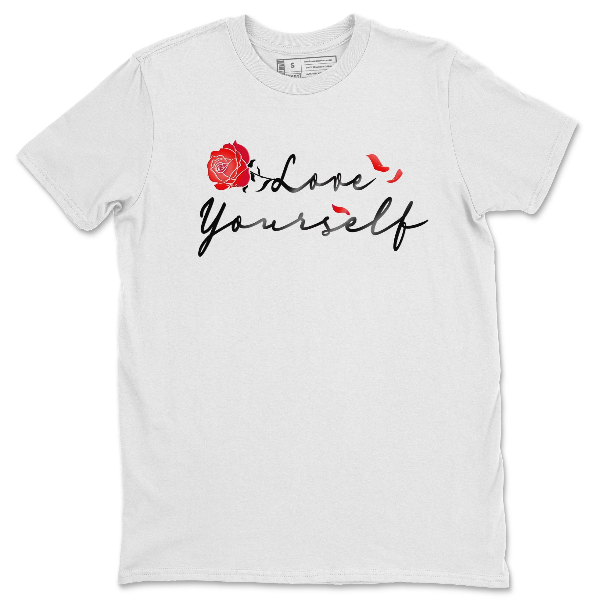 Jordan 1 High OG Satin Bred shirt to match jordans Love Yourself sneaker tees Air Jordan 1 Satin Bred Drip Gear Zone Casual Crew Neck T-Shirt Unisex White 2 T-Shirt