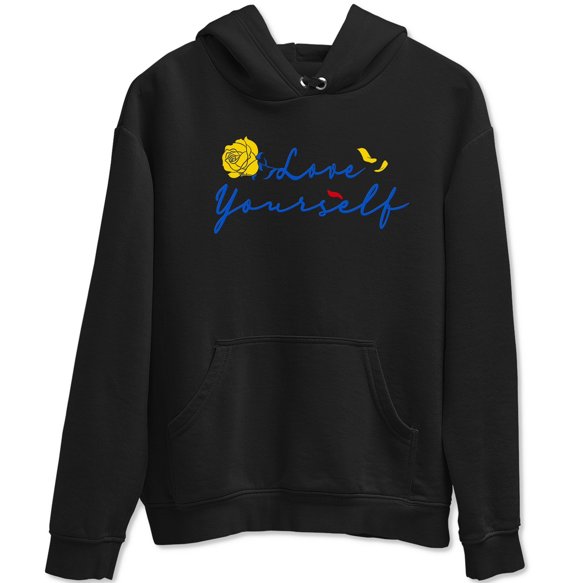 AJ1 Travis Scott Canary shirt to match jordans Love Yourself sneaker tees Air Jordan 1 Travis Scott Canary Drip Gear Zone unisex cotton Black 2 crew neck shirt