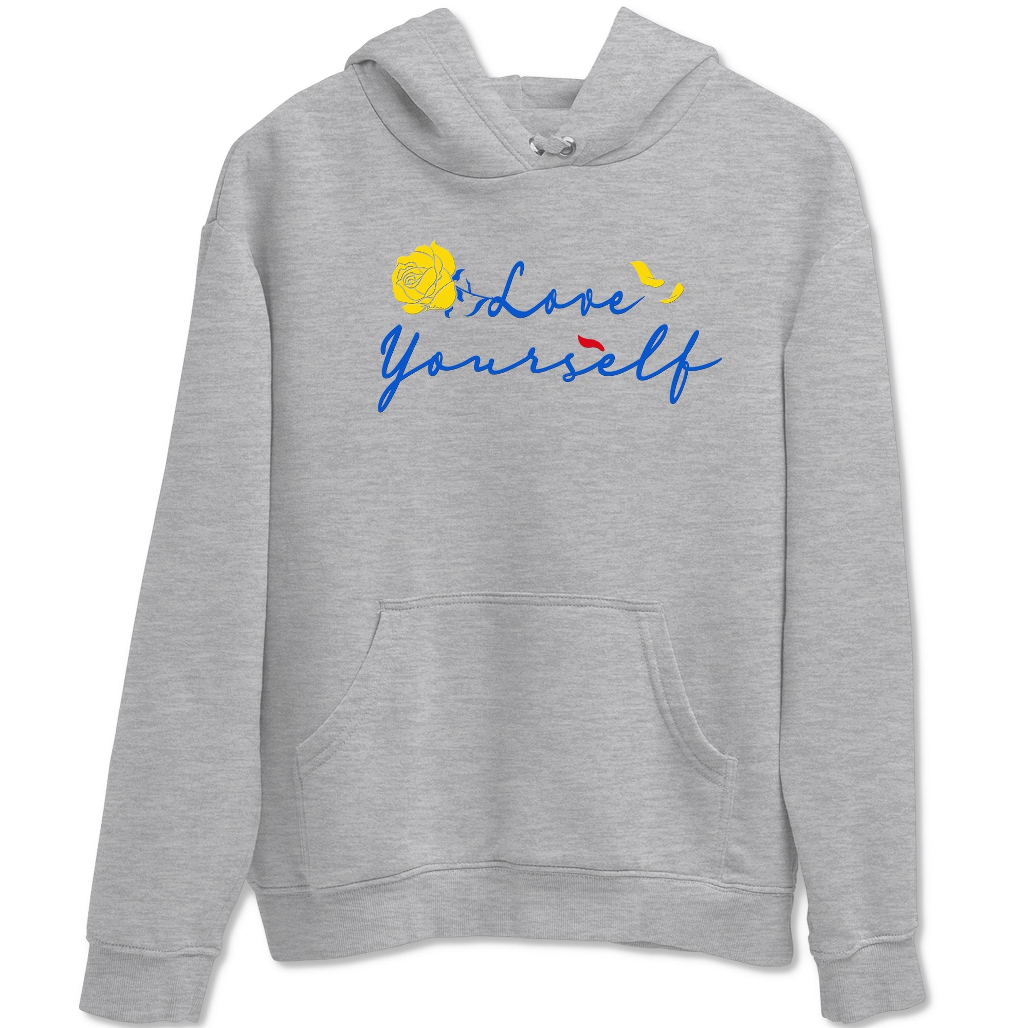 AJ1 Travis Scott Canary shirt to match jordans Love Yourself sneaker tees Air Jordan 1 Travis Scott Canary Drip Gear Zone unisex cotton Heather Grey 2 crew neck shirt