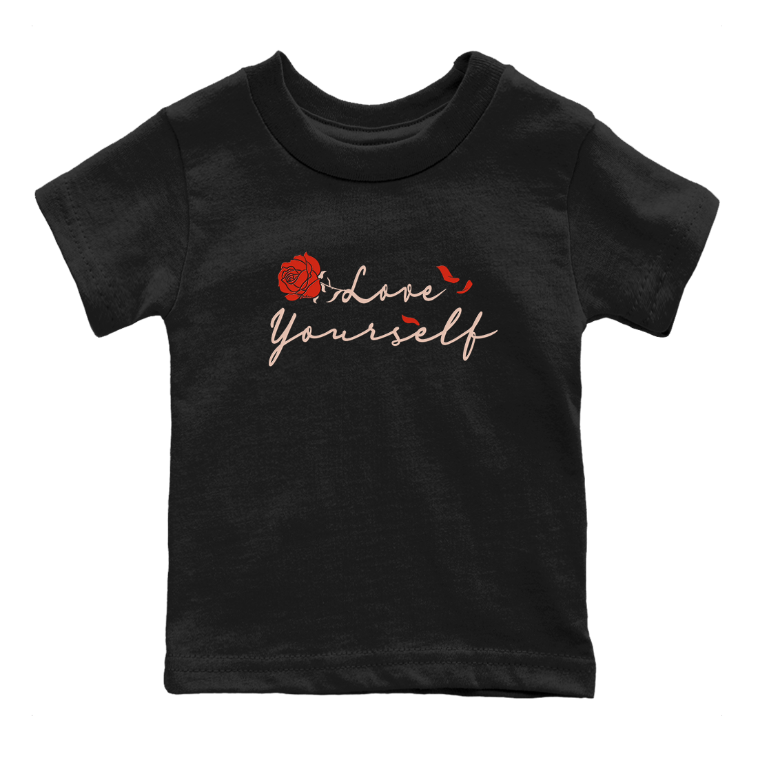 13s Dune Red shirts to match jordans Love Yourself sneaker match tees Air Jordan 13 Dune Red Drip Gear Zone streetwear brand Baby and Youth Black 2 cotton tee