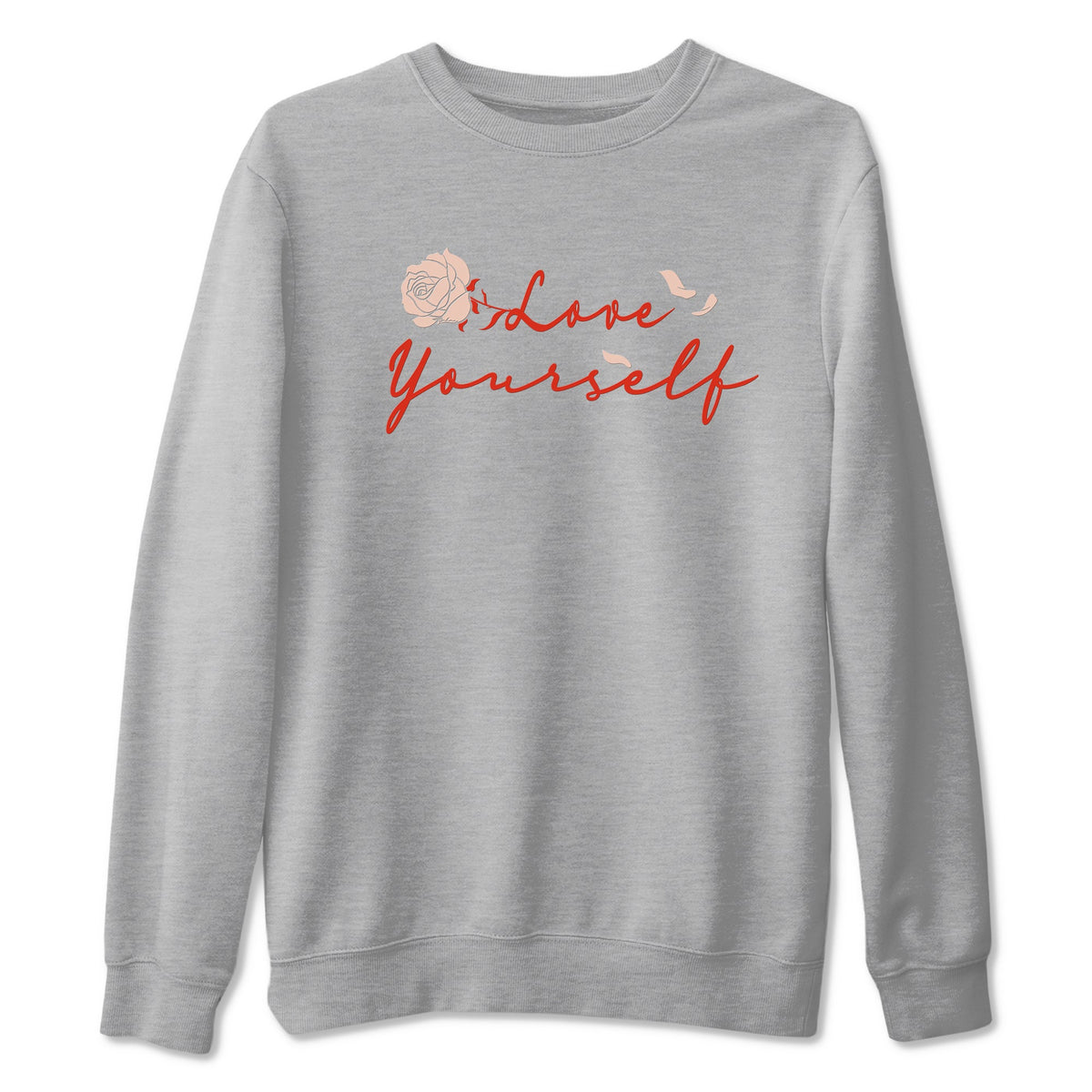 13s Dune Red shirts to match jordans Love Yourself sneaker match tees Air Jordan 13 Dune Red Drip Gear Zone streetwear brand Heather Grey 2 unisex cotton tee