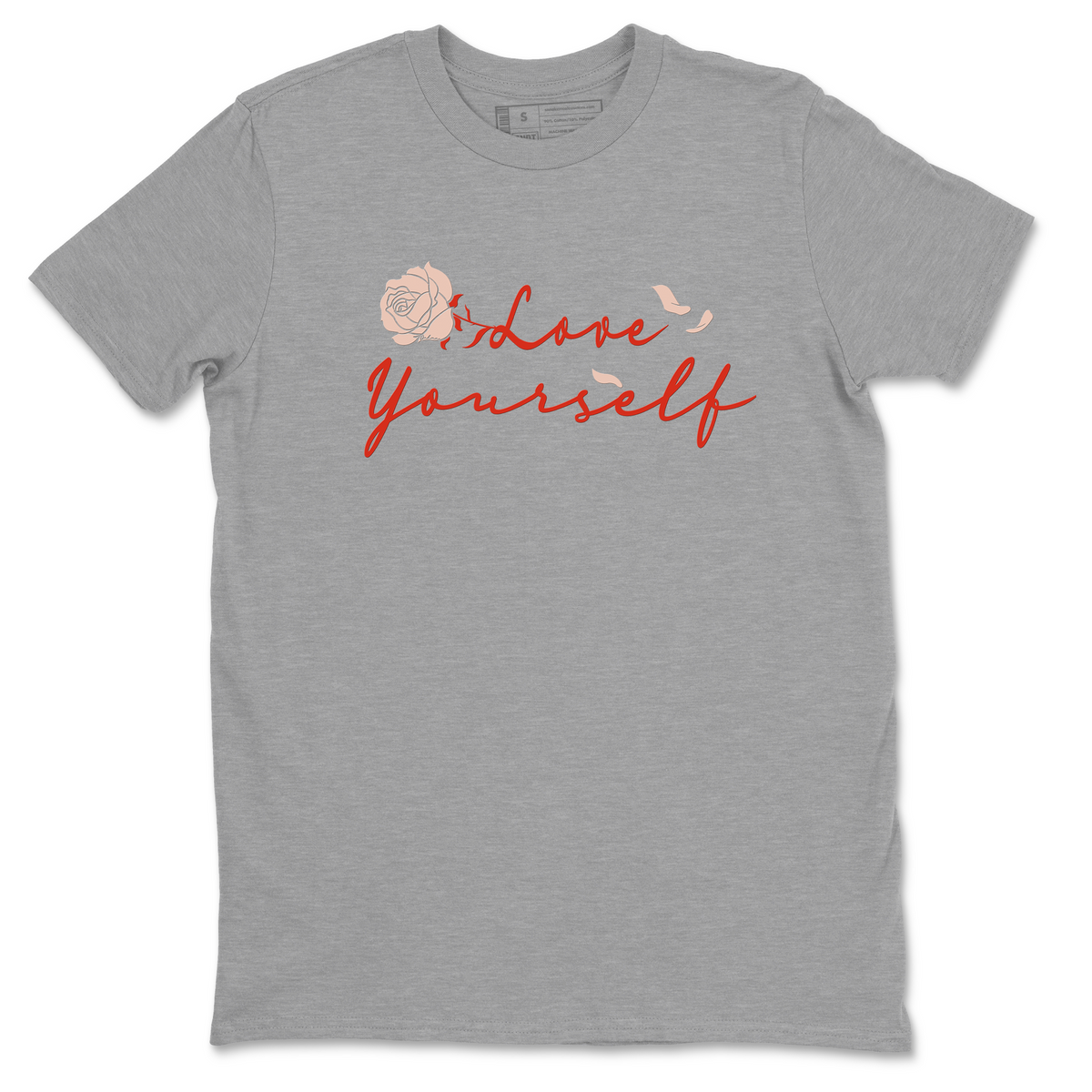13s Dune Red shirts to match jordans Love Yourself sneaker match tees Air Jordan 13 Dune Red Drip Gear Zone streetwear brand Heather Grey 2 unisex cotton tee