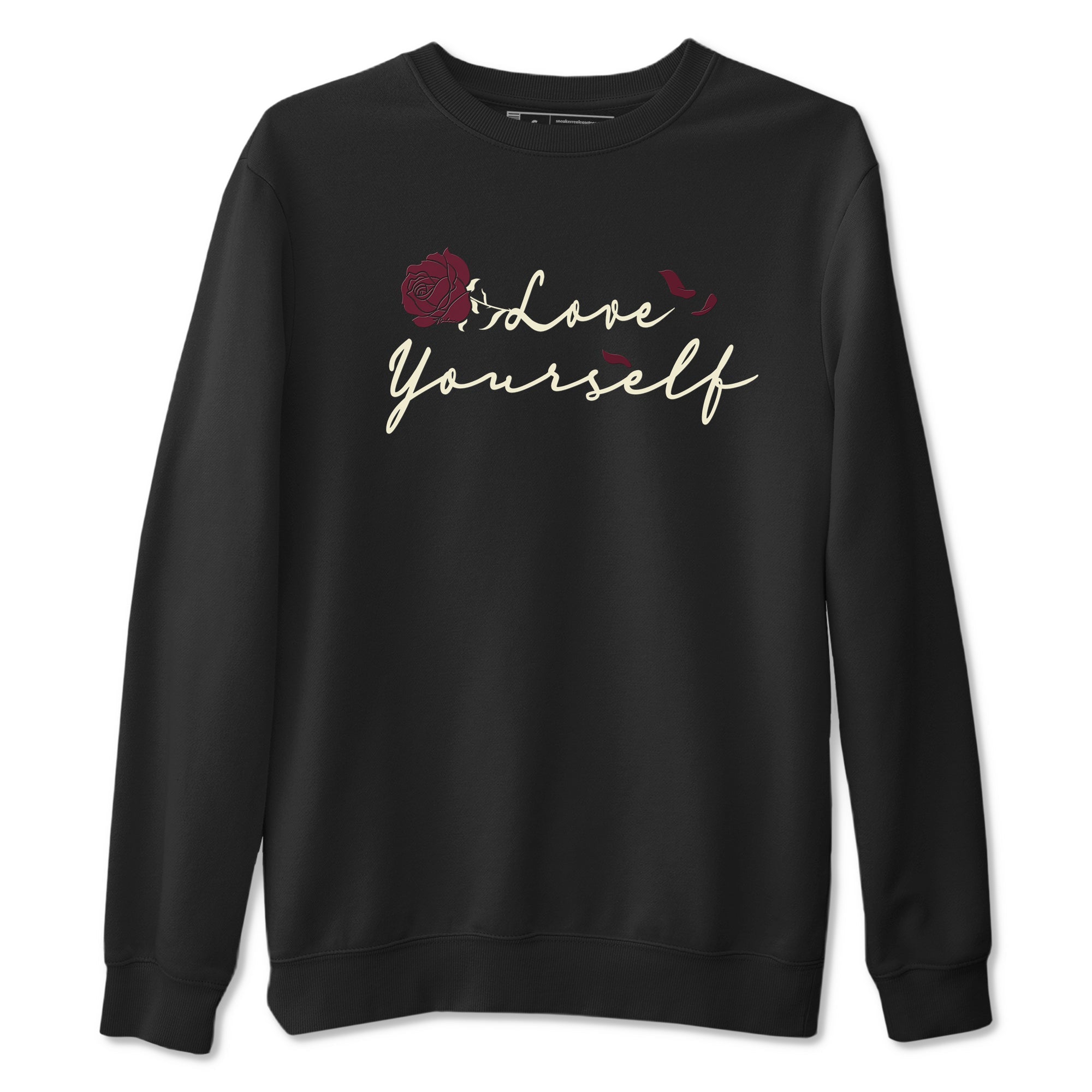3s A Ma Maniere x Burgundy Crush shirts to match jordans Love Yourself sneaker match tees Air Jordan 3 A Ma Maniere x Burgundy Crush Drip Gear Zone streetwear brand Black 2 unisex cotton tee
