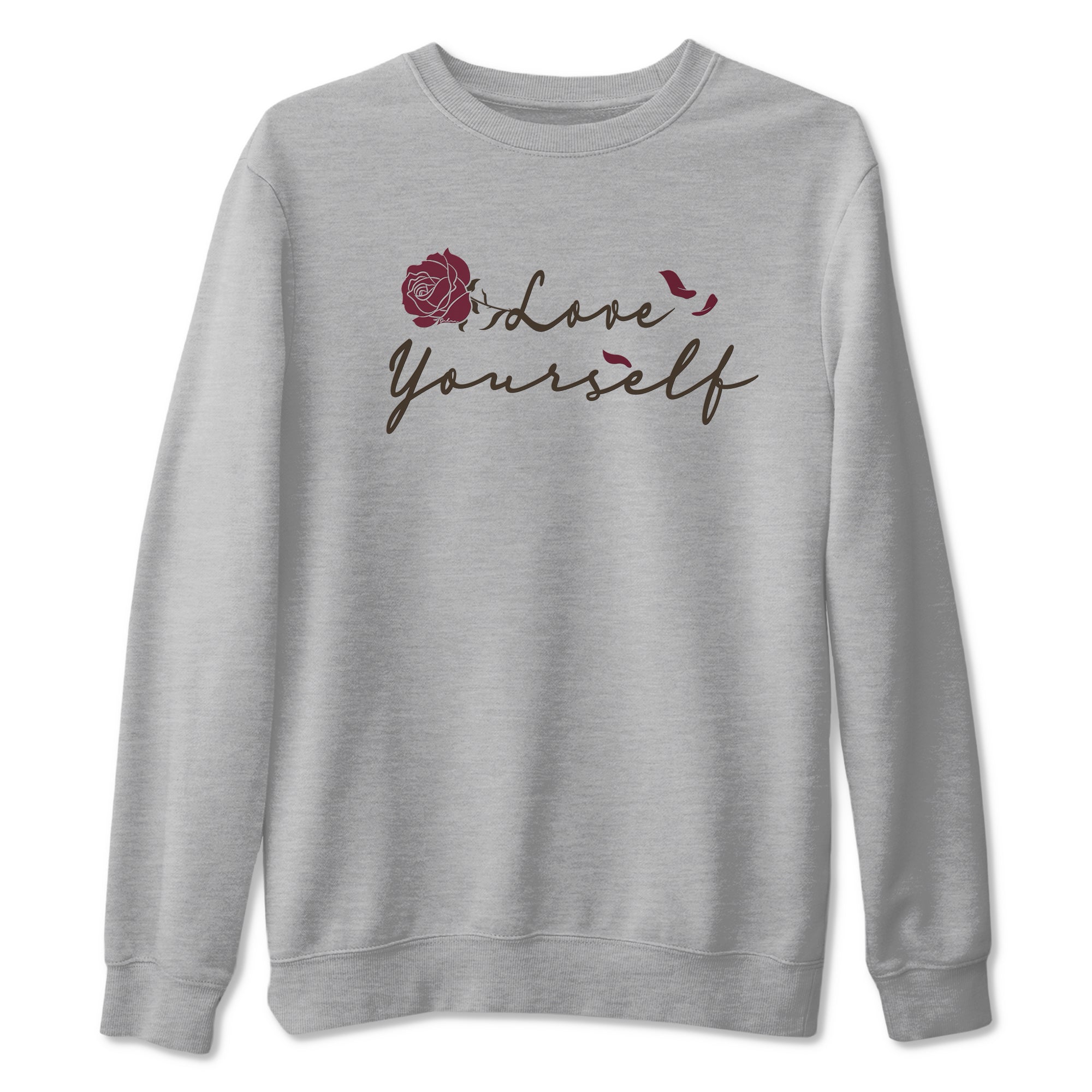3s A Ma Maniere x Burgundy Crush shirts to match jordans Love Yourself sneaker match tees Air Jordan 3 A Ma Maniere x Burgundy Crush Drip Gear Zone streetwear brand Heather Grey 2 unisex cotton tee