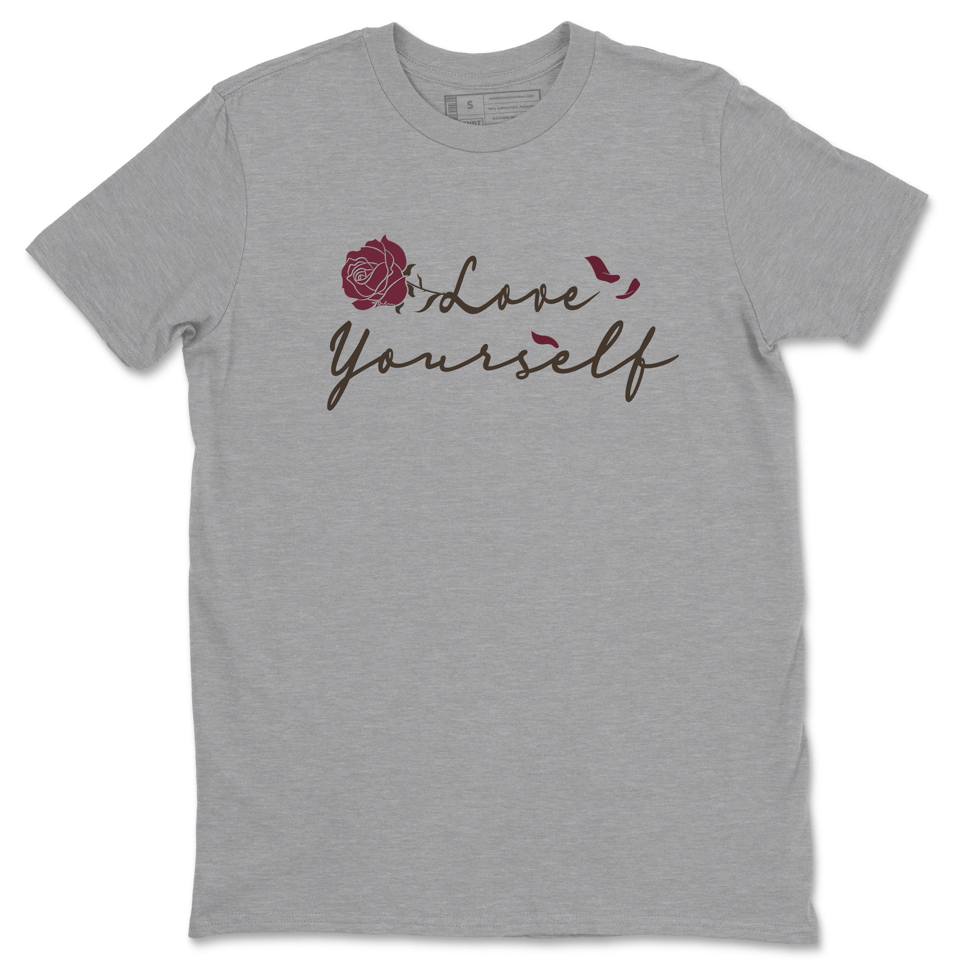 3s A Ma Maniere x Burgundy Crush shirts to match jordans Love Yourself sneaker match tees Air Jordan 3 A Ma Maniere x Burgundy Crush Drip Gear Zone streetwear brand Heather Grey 2 unisex cotton tee