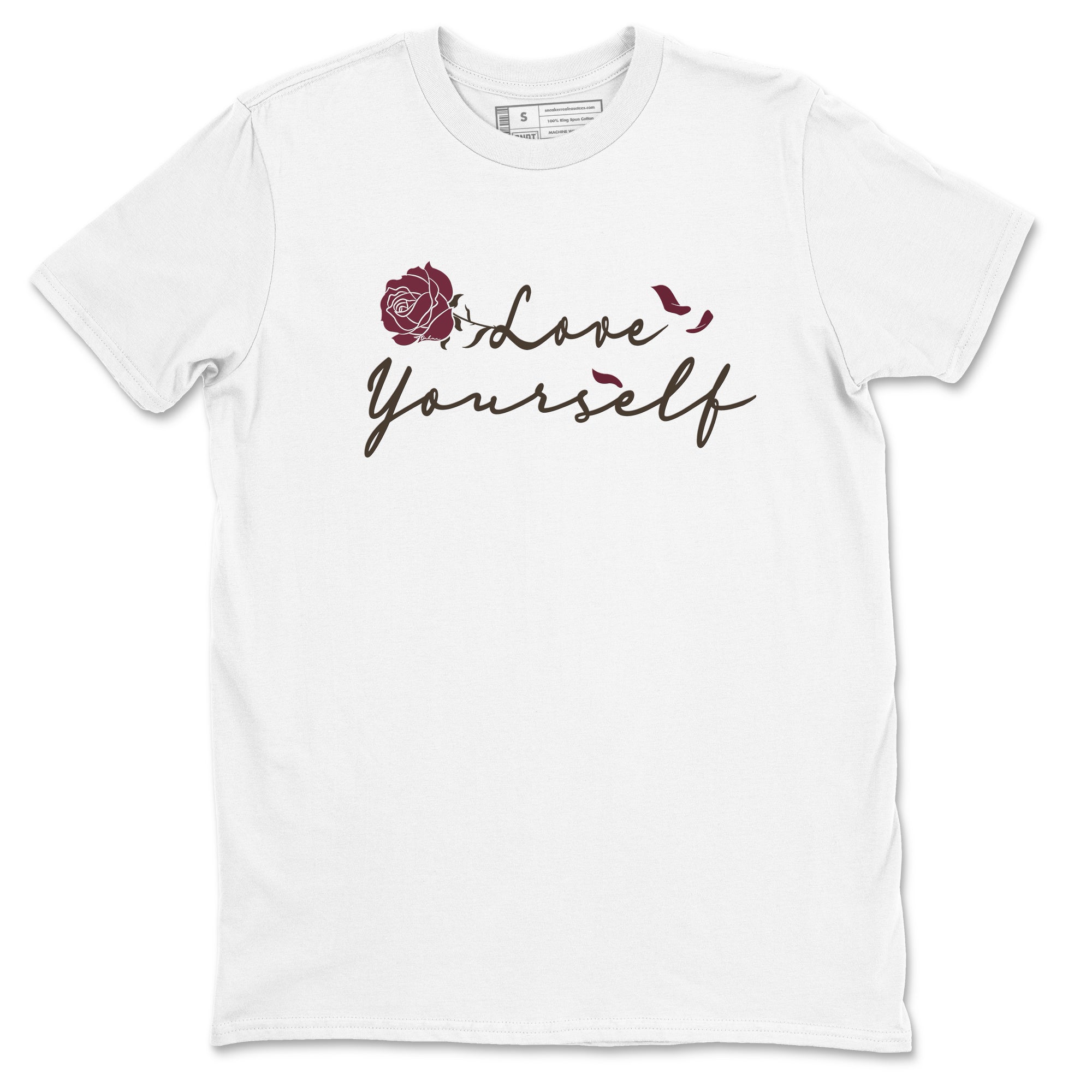 3s A Ma Maniere x Burgundy Crush shirts to match jordans Love Yourself sneaker match tees Air Jordan 3 A Ma Maniere x Burgundy Crush Drip Gear Zone streetwear brand White 2 unisex cotton tee