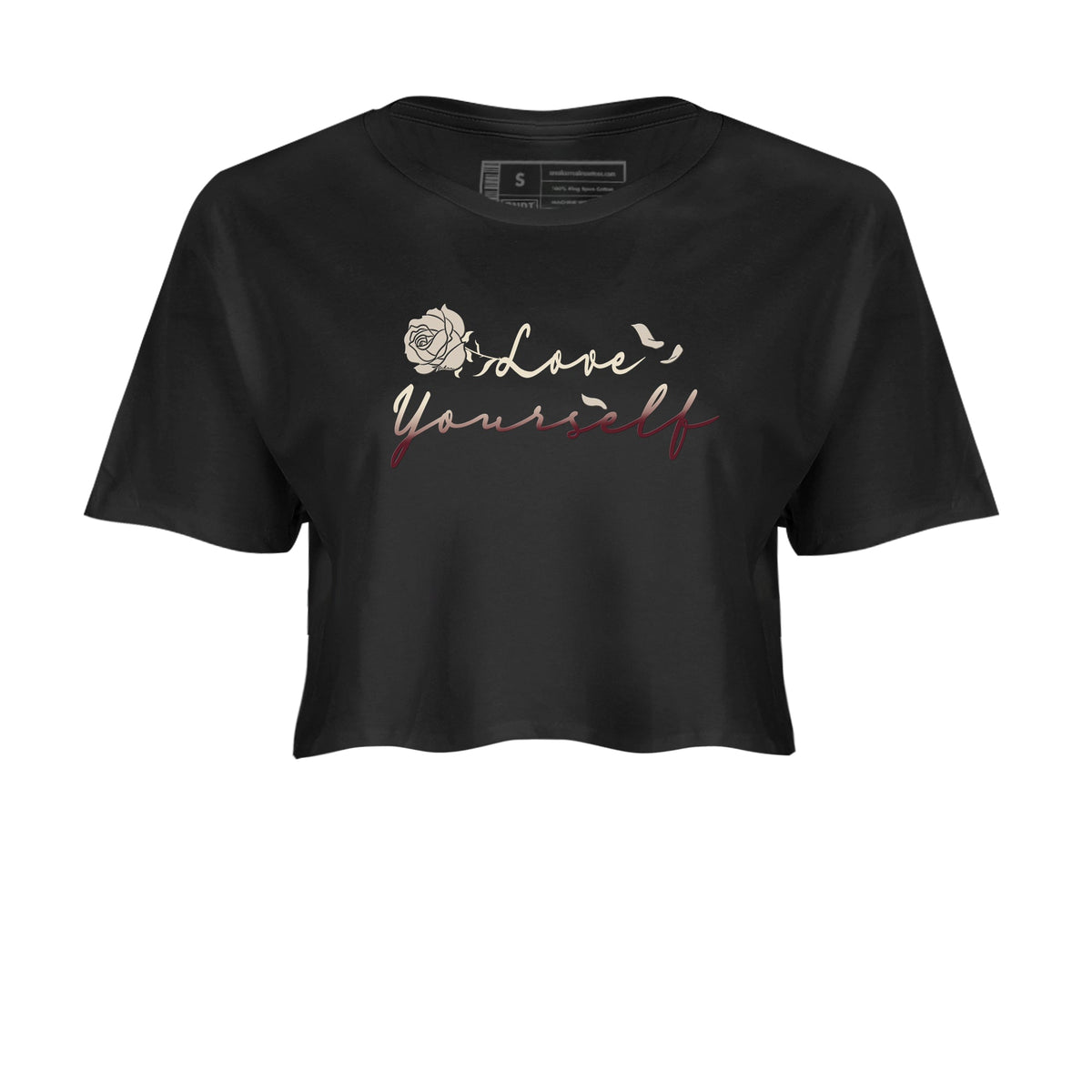 4s A Ma Maniere x "While You Were Sleeping" shirts to match jordans Love Yourself sneaker match tees Air Jordan 4 A Ma Maniere x W.Y.W.S match shoes to clothes Drip Gear Zone unisex cotton Black 2 crop tee