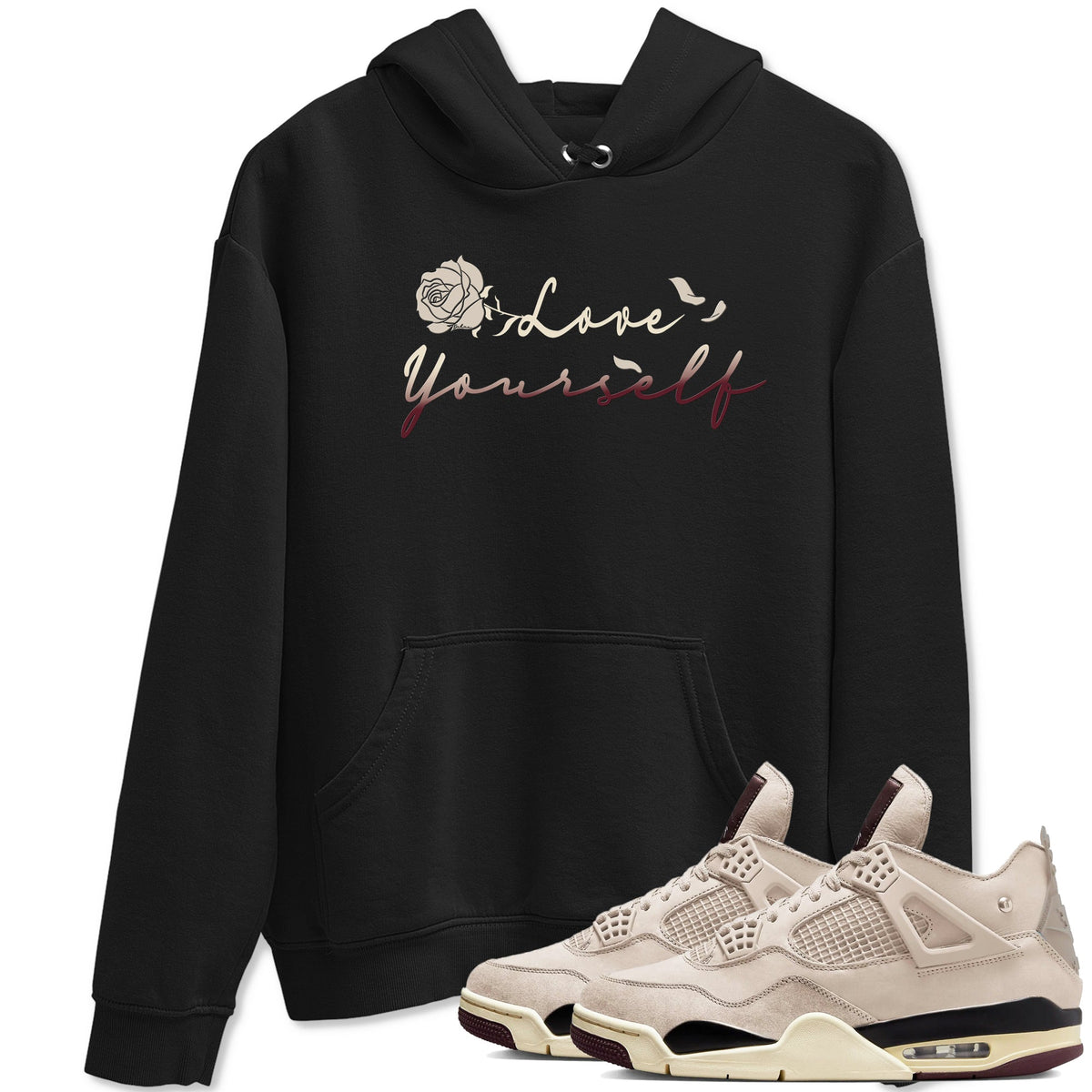4s A Ma Maniere x "While You Were Sleeping" shirts to match jordans Love Yourself sneaker match tees Air Jordan 4 A Ma Maniere x W.Y.W.S match shoes to clothes Drip Gear Zone unisex cotton Black 1 shirts