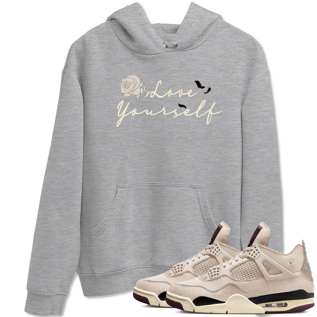4s A Ma Maniere x "While You Were Sleeping" shirts to match jordans Love Yourself sneaker match tees Air Jordan 4 A Ma Maniere x W.Y.W.S match shoes to clothes Drip Gear Zone unisex cotton Heather Grey 1 shirts