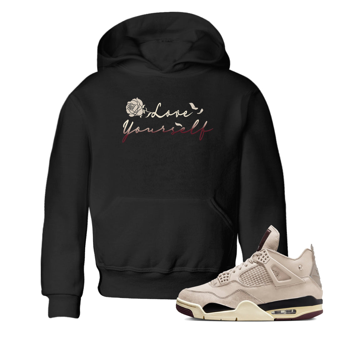 4s A Ma Maniere x "While You Were Sleeping" shirts to match jordans Love Yourself sneaker match tees Air Jordan 4 A Ma Maniere x W.Y.W.S match shoes to clothes Drip Gear Zone Youth Baby Black 1 tee