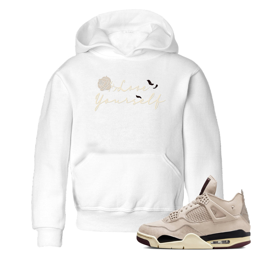 4s A Ma Maniere x "While You Were Sleeping" shirts to match jordans Love Yourself sneaker match tees Air Jordan 4 A Ma Maniere x W.Y.W.S match shoes to clothes Drip Gear Zone Youth Baby White 1 tee