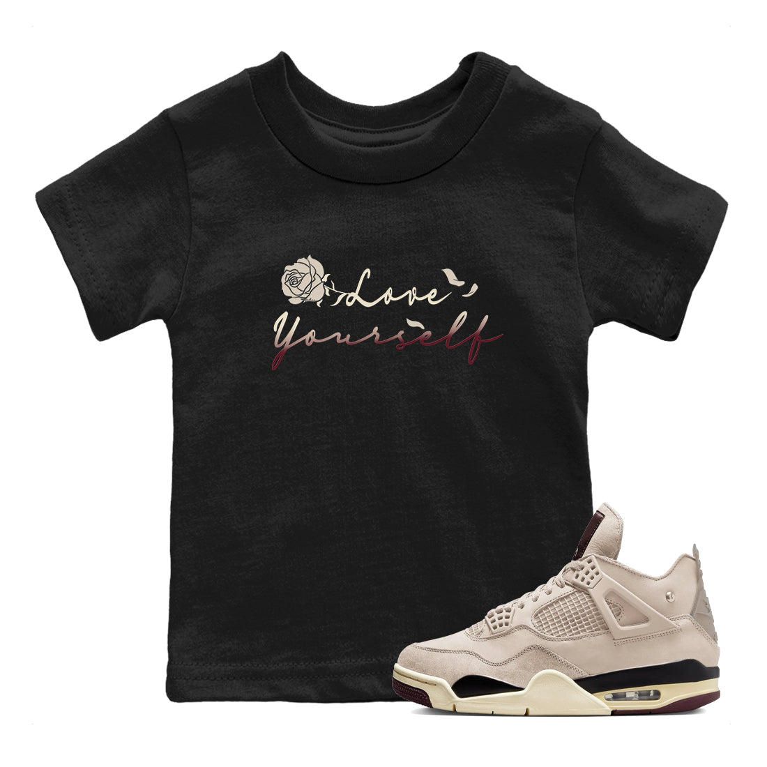 4s A Ma Maniere x "While You Were Sleeping" shirts to match jordans Love Yourself sneaker match tees Air Jordan 4 A Ma Maniere x W.Y.W.S match shoes to clothes Drip Gear Zone Youth Baby Black 1 tee