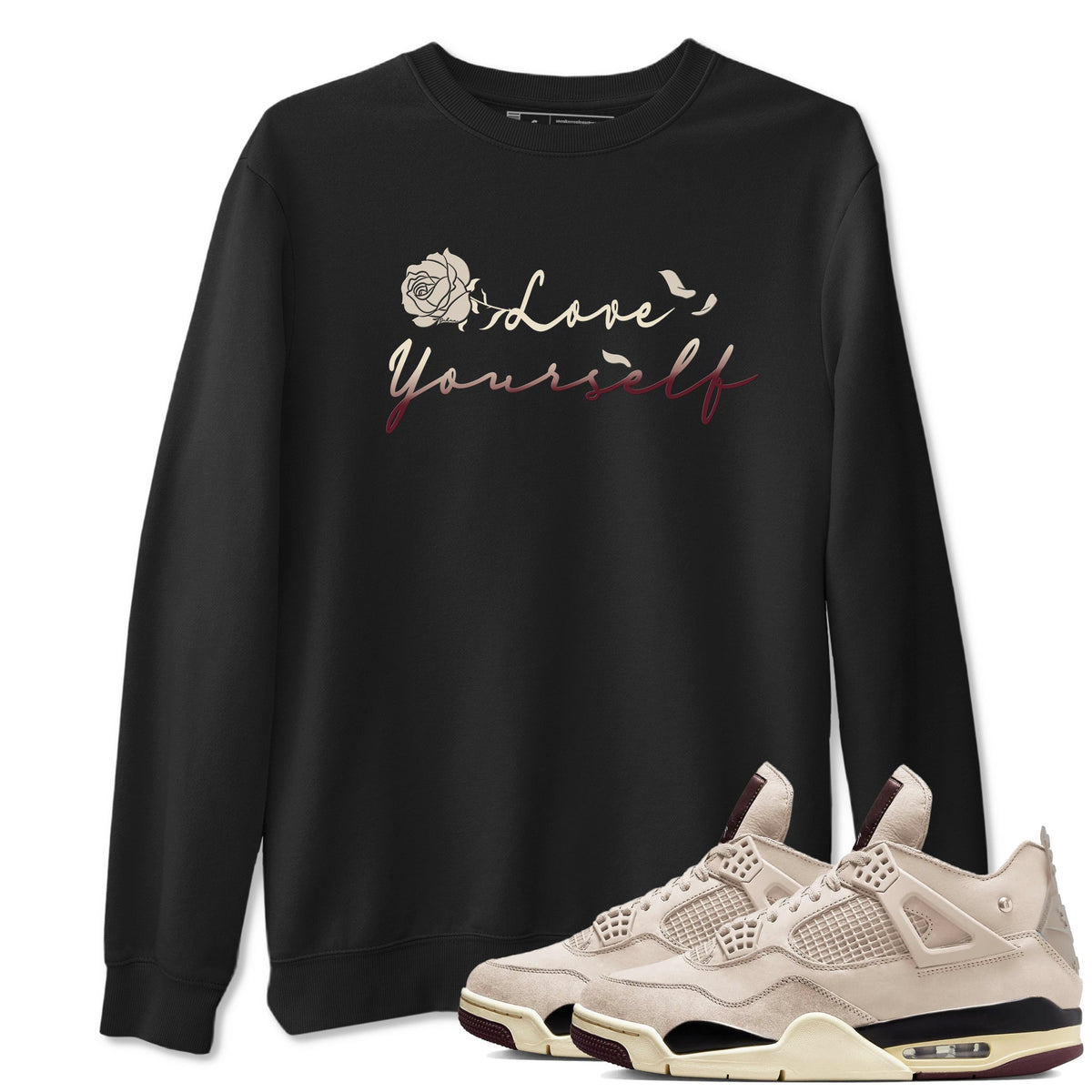4s A Ma Maniere x "While You Were Sleeping" shirts to match jordans Love Yourself sneaker match tees Air Jordan 4 A Ma Maniere x W.Y.W.S match shoes to clothes Drip Gear Zone unisex cotton Black 1 shirts