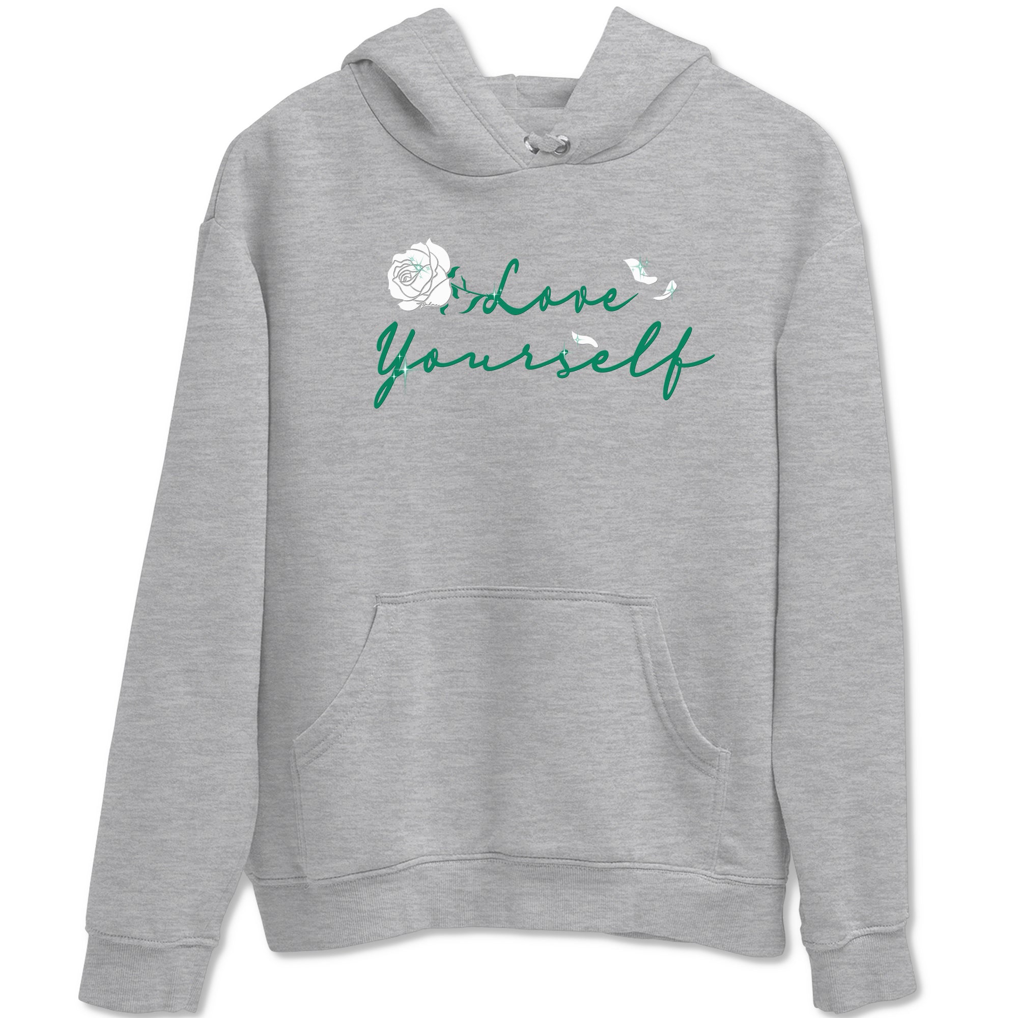 4s Oxidized Green shirts to match jordans Love Yourself sneaker match tees Air Jordan 4 Oxidized Green Drip Gear Zone streetwear brand Heather Grey 2 unisex cotton tee