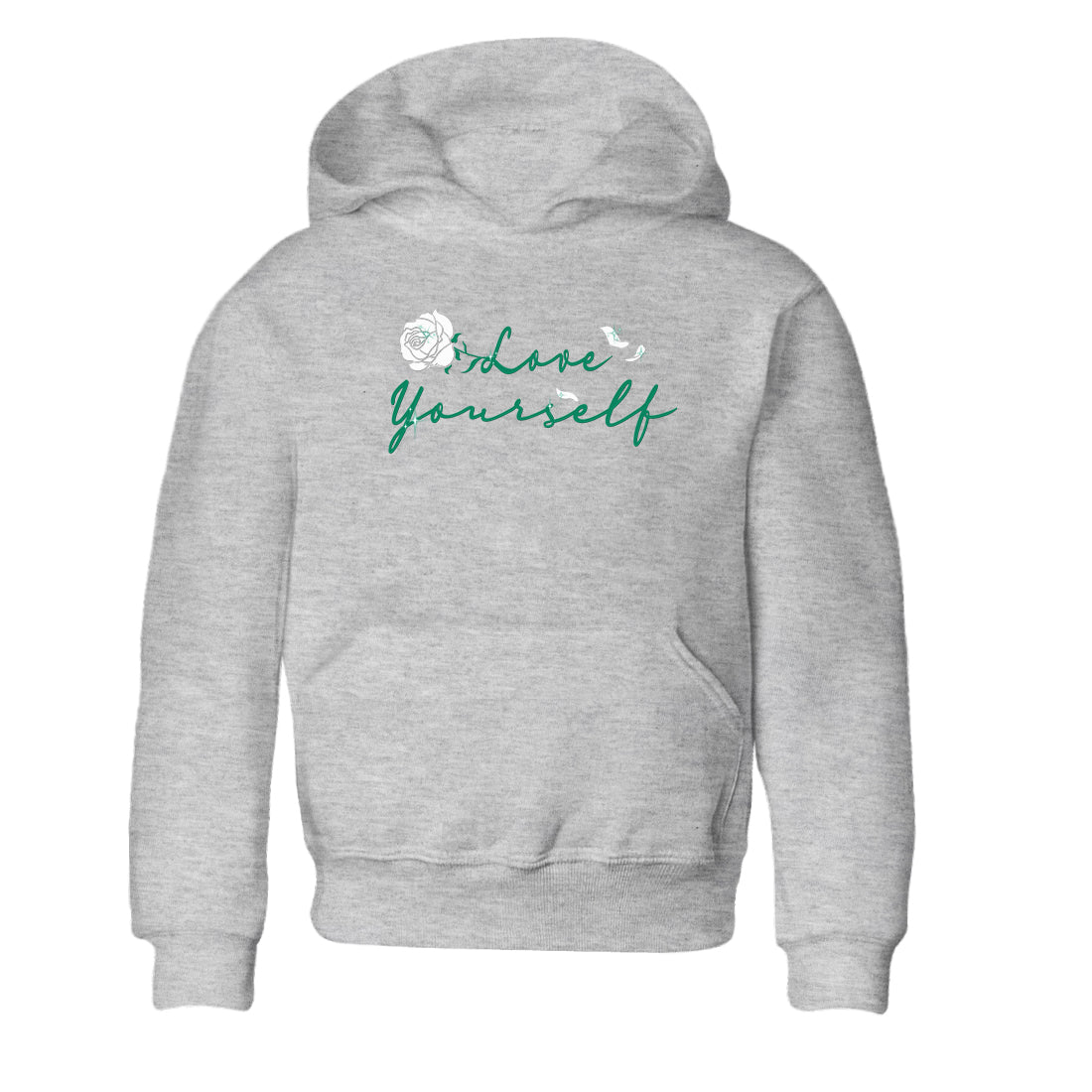 4s Oxidized Green shirts to match jordans Love Yourself sneaker match tees Air Jordan 4 Oxidized Green Drip Gear Zone streetwear brand Baby and Youth Heather Grey 2 cotton tee