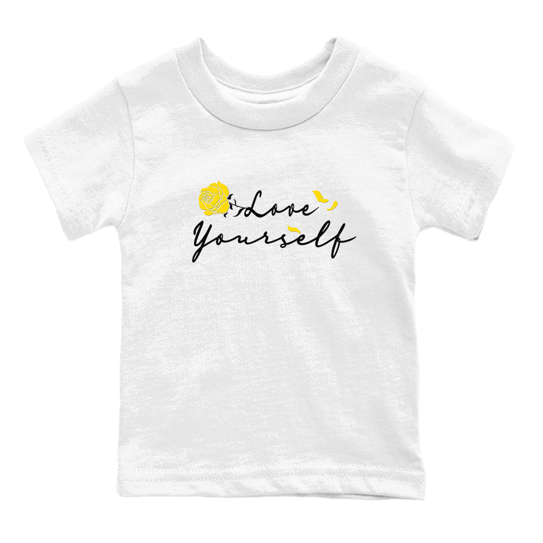 4s Vivid Sulfur shirt to match jordans Love Yourself sneaker tees Air Jordan 4 Vivid Sulfur Drip Gear Zone baby toddler White 2 cotton Shirt