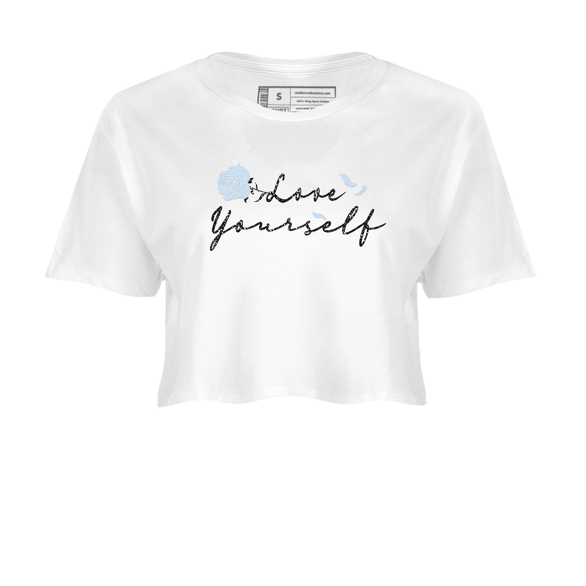 AJ6 Reverse Cookies shirts to match jordans Love Yourself sneaker match tees Air Jordan 6 Reverse Cookies Drip Gear Zone streetwear brand White 2 crop tee