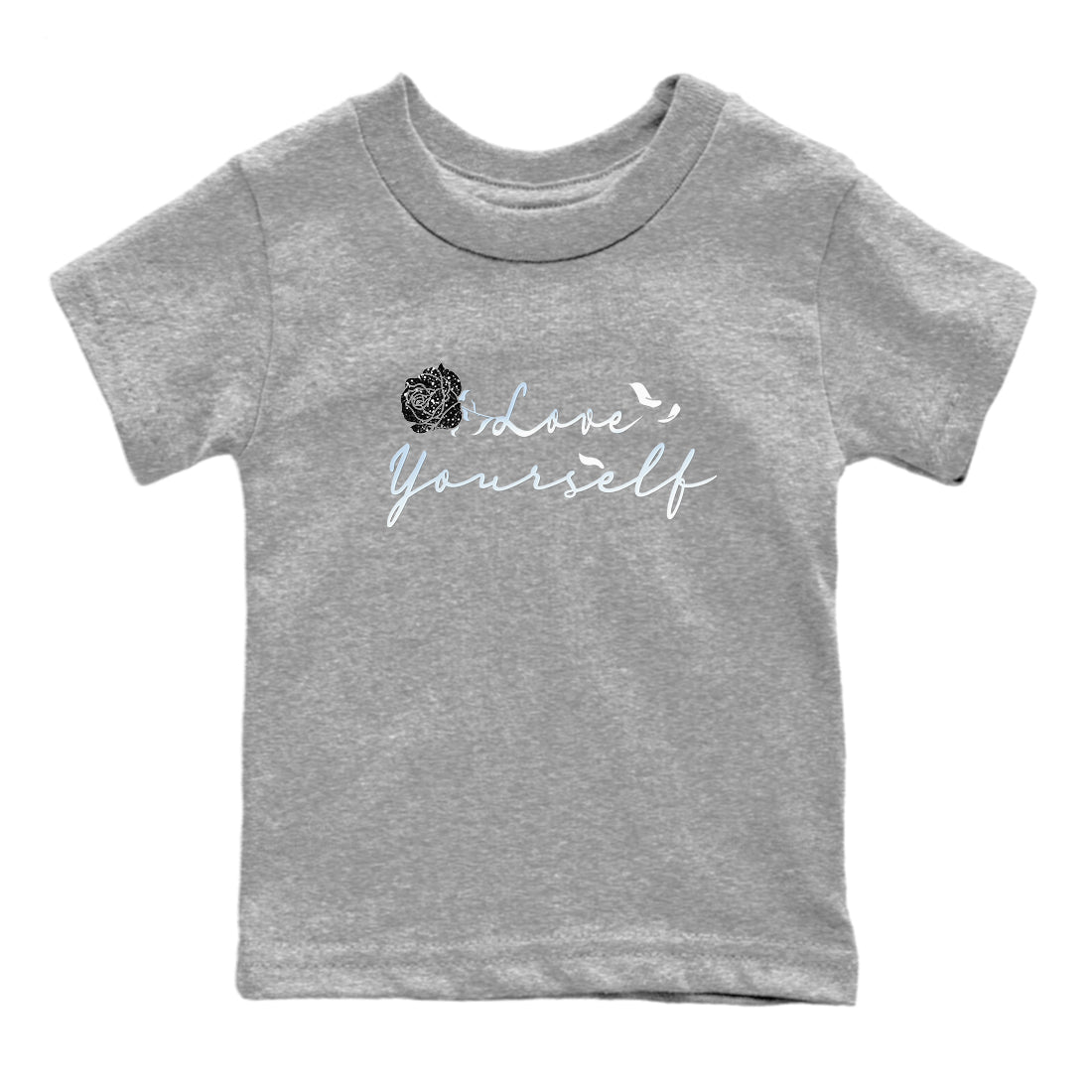 AJ6 Reverse Cookies shirts to match jordans Love Yourself sneaker match tees Air Jordan 6 Reverse Cookies Drip Gear Zone streetwear brand Baby and Youth Heather Grey 2 cotton tee