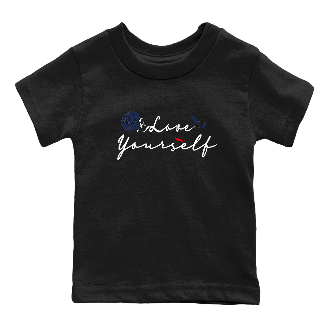 6s White And Midnight Navy shirts to match jordans Love Yourself sneaker match tees Air Jordan 6 White And Midnight Navy Drip Gear Zone Youth Baby Black 2 crew neck shirts
