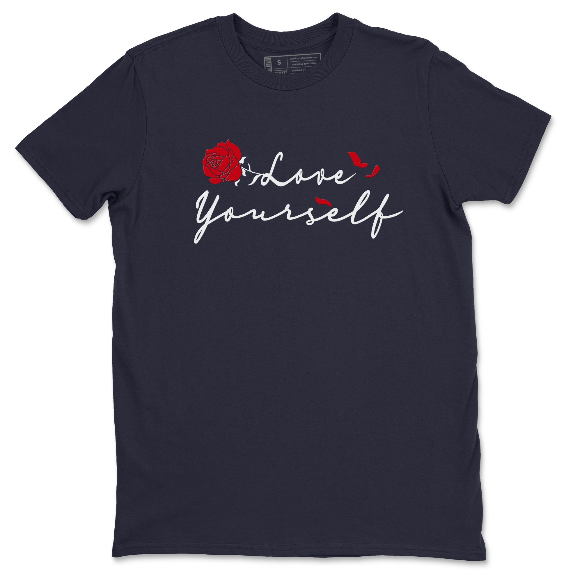 6s White And Midnight Navy shirts to match jordans Love Yourself sneaker match tees Air Jordan 6 White And Midnight Navy Drip Gear Zone unisex cotton Navy 2 crew neck shirts