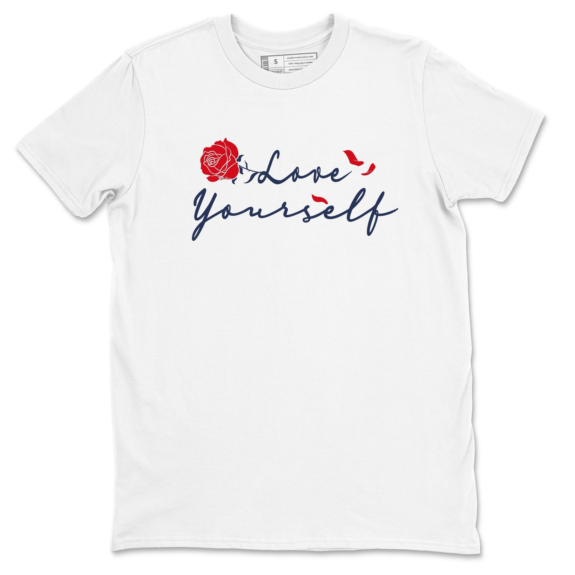 6s White And Midnight Navy shirts to match jordans Love Yourself sneaker match tees Air Jordan 6 White And Midnight Navy Drip Gear Zone unisex cotton White 2 crew neck shirts