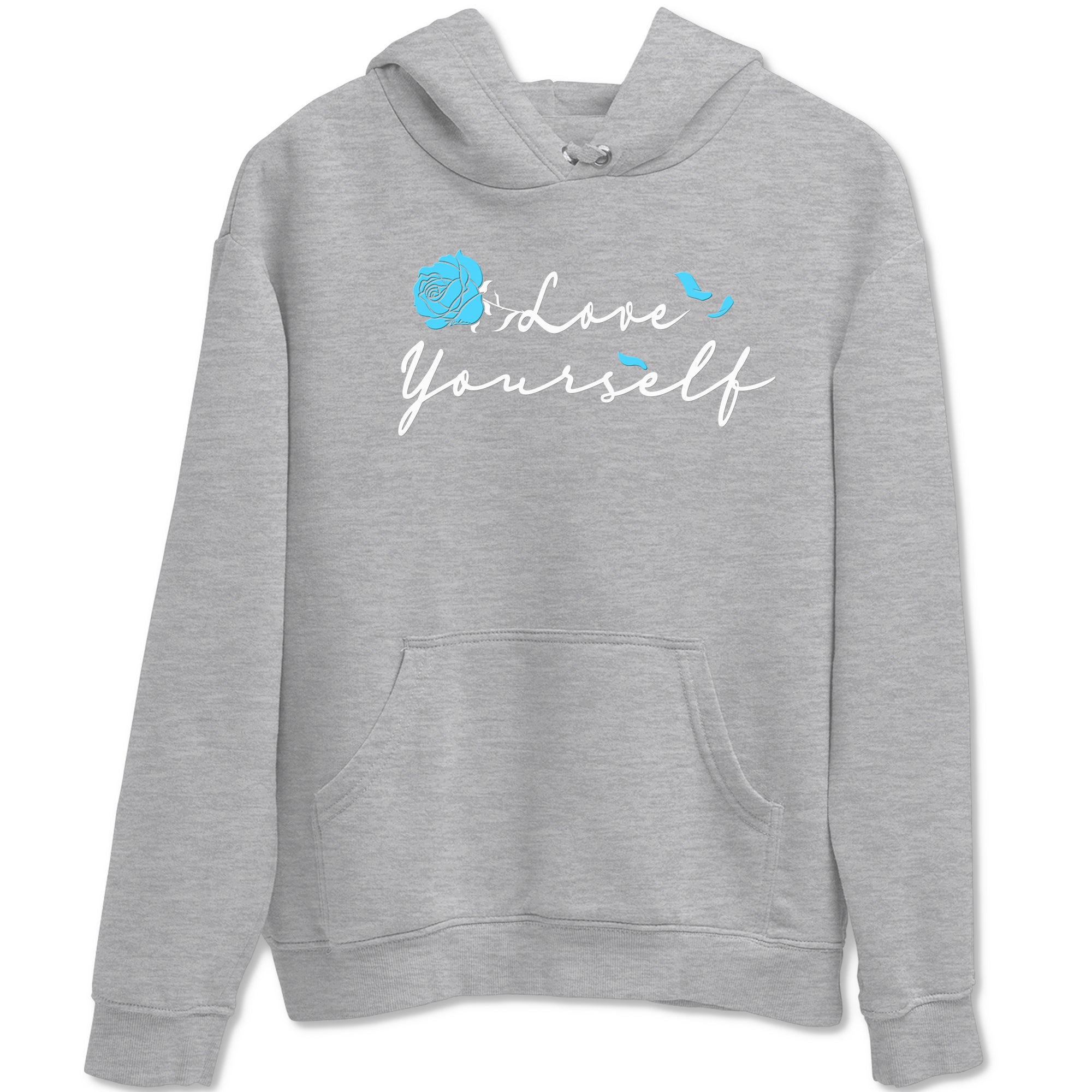 AJ9 Powder Blue shirt to match jordans Love Yourself sneaker tees Air Jordan 9 Powder Blue Drip Gear Zone unisex cotton Heather Grey 2 crew neck shirt