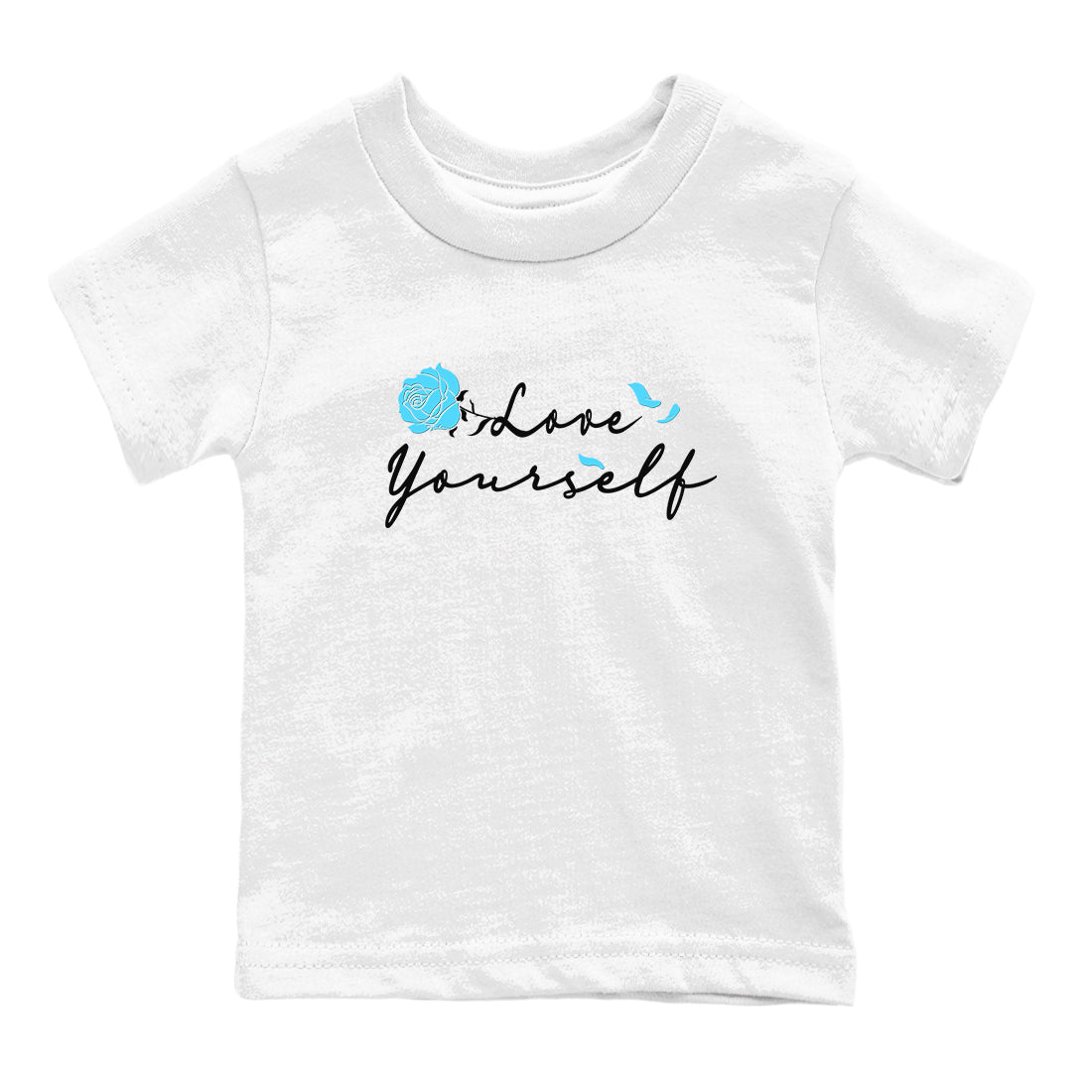 AJ9 Powder Blue shirt to match jordans Love Yourself sneaker tees Air Jordan 9 Powder Blue Drip Gear Zone baby toddler White 2 cotton Shirt