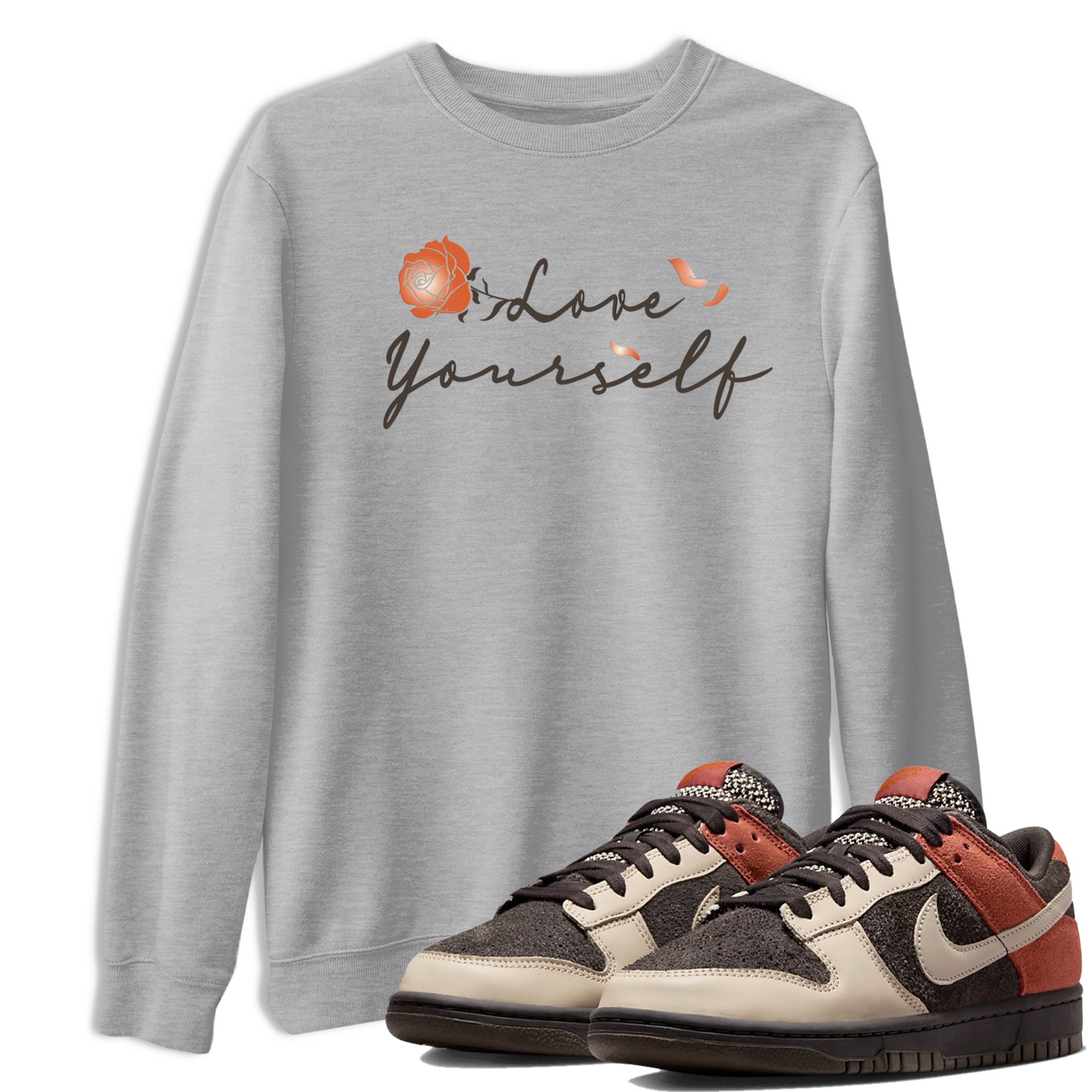 Dunk Low Red Panda shirt to match jordans Love Yourself sneaker tees Dunks Red Panda Drip Gear Zone Sneaker Matching Clothing Brand Unisex Sneaker Tee Heather Grey 1 T-Shirt