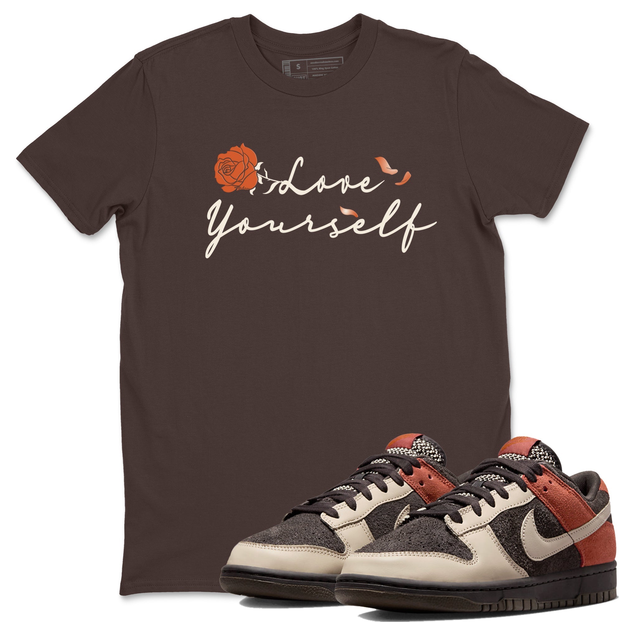 Dunk Low Red Panda shirt to match jordans Love Yourself sneaker tees Dunks Red Panda Drip Gear Zone Sneaker Matching Clothing Brand Unisex Sneaker Tee Dark Chocolate 1 T-Shirt