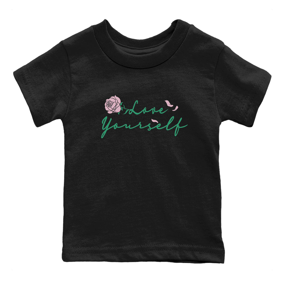 Dunk Low Medium Soft Pink Malachite shirt to match jordans Love Yourself sneaker tees Dunk Medium Soft Pink Malachite Drip Gear Zone baby toddler Black 2 cotton Shirt
