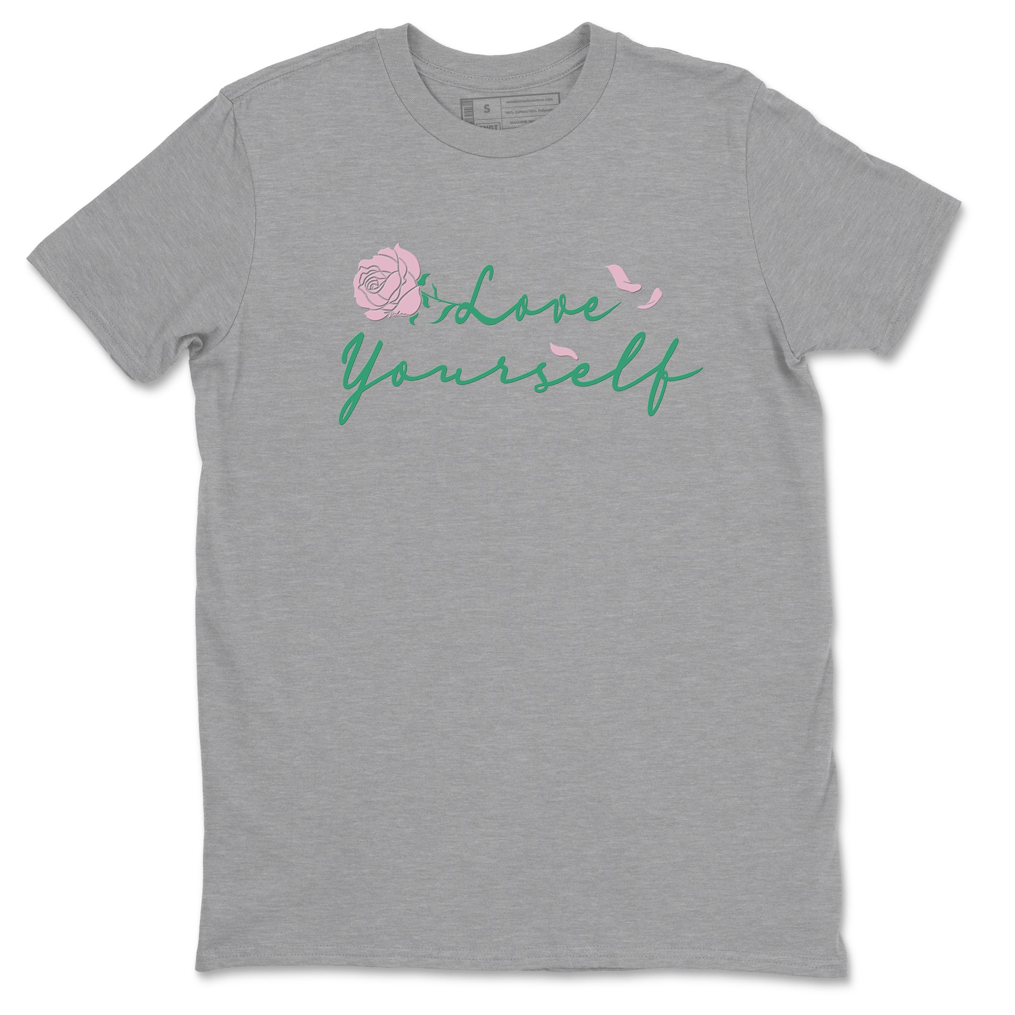 Dunk Low Medium Soft Pink Malachite shirt to match jordans Love Yourself sneaker tees Dunk Medium Soft Pink Malachite Drip Gear Zone unisex cotton Heather Grey 2 crew neck shirt